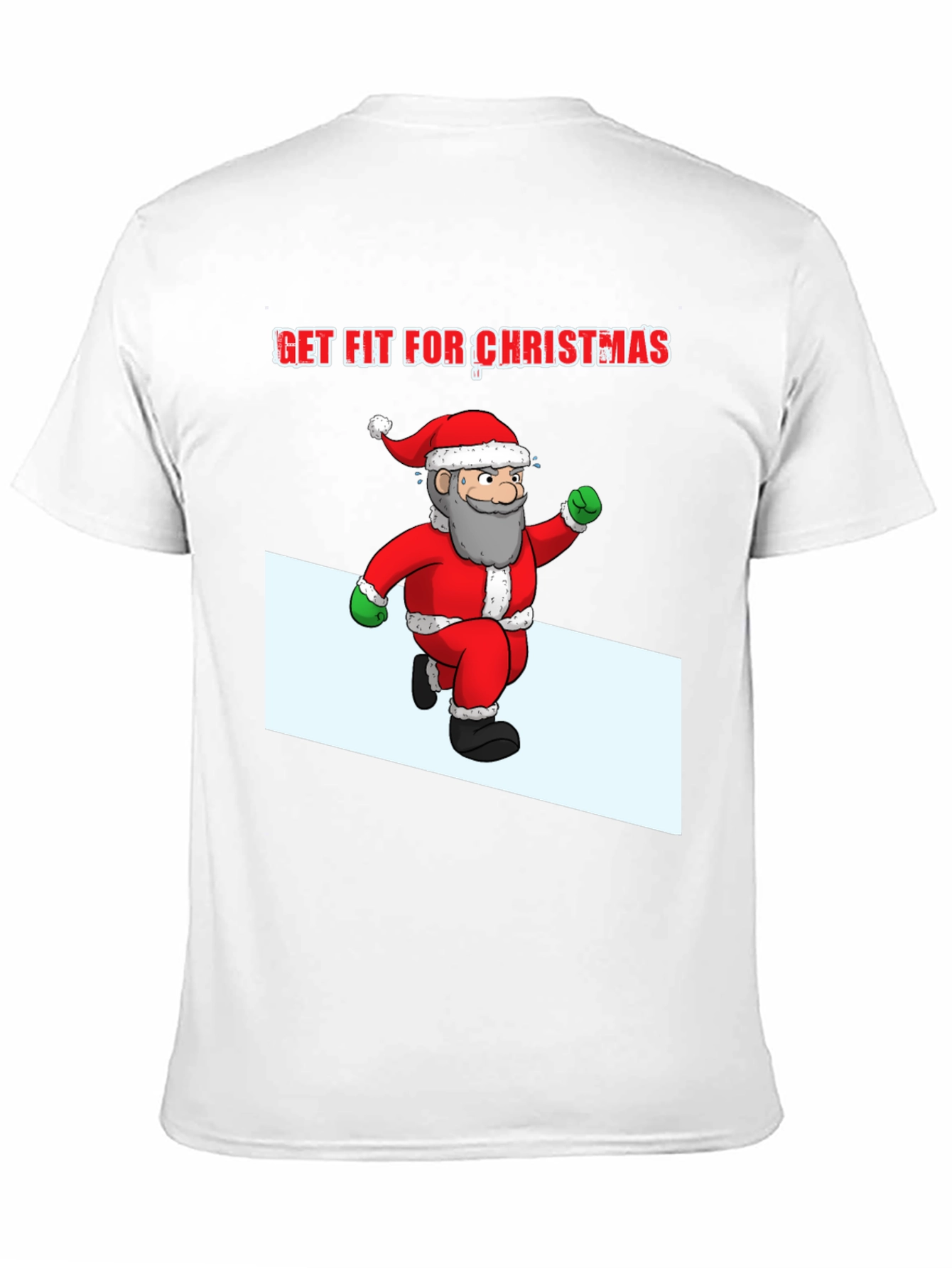 Get Fit for Christmas Santa Graphic T-Shirt
