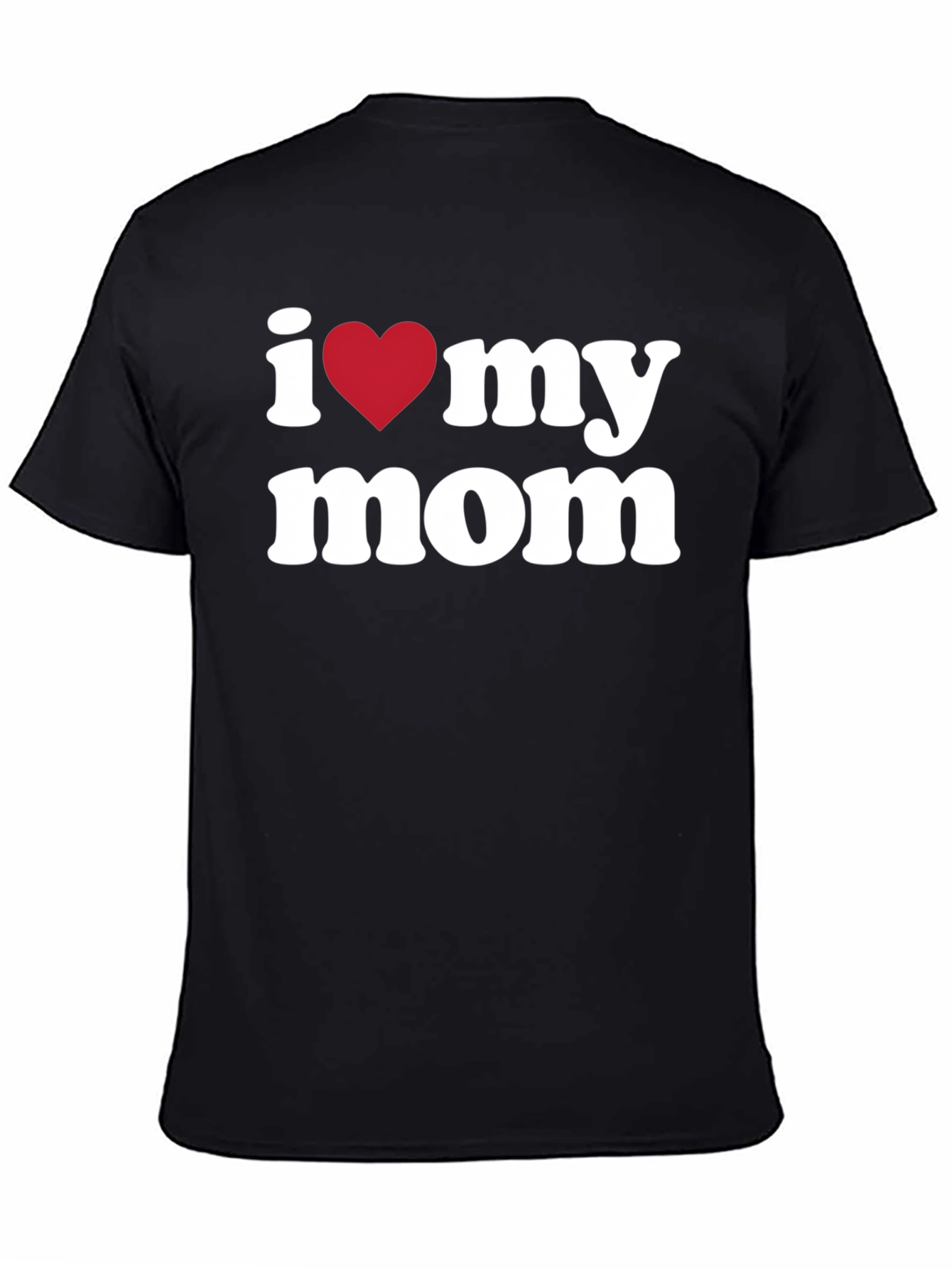 I Heart My Mom T-Shirt - Black Graphic Tee