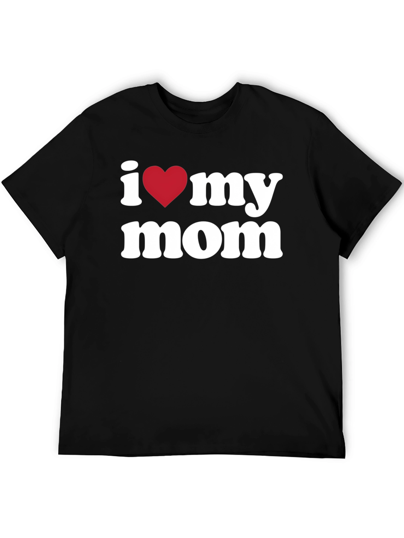 I Heart My Mom T-Shirt - Black Graphic Tee
