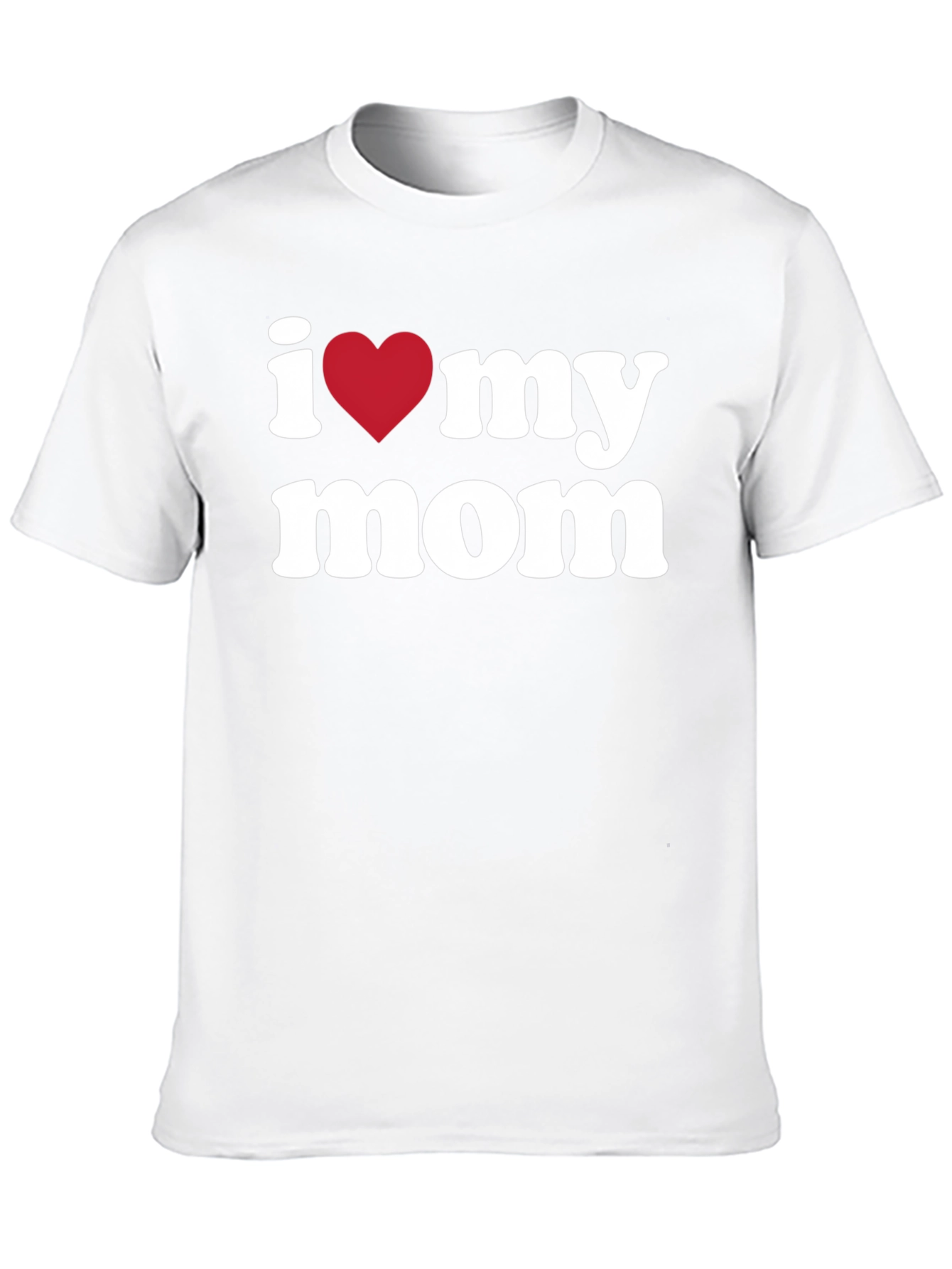 I Heart My Mom T-Shirt - Black Graphic Tee