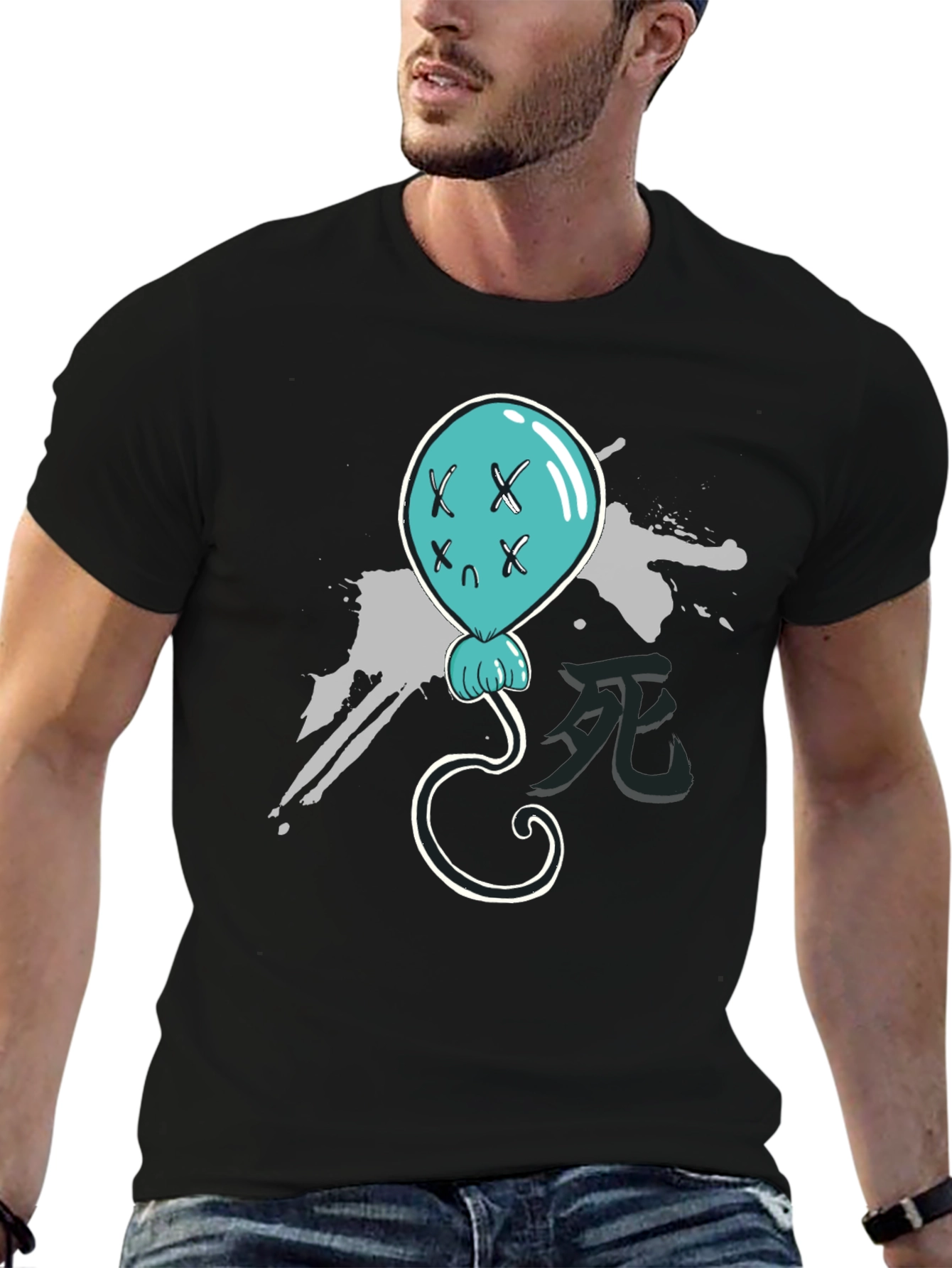 Creepy Cute Balloon T-Shirt - Black