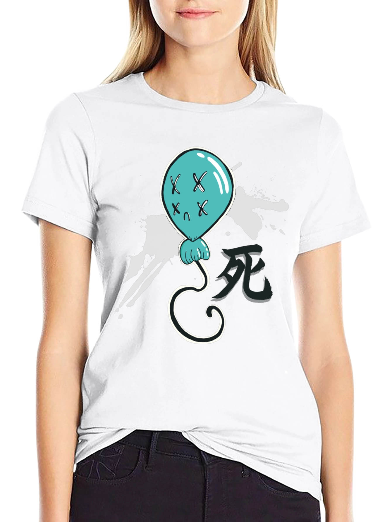 Creepy Cute Balloon T-Shirt - Black