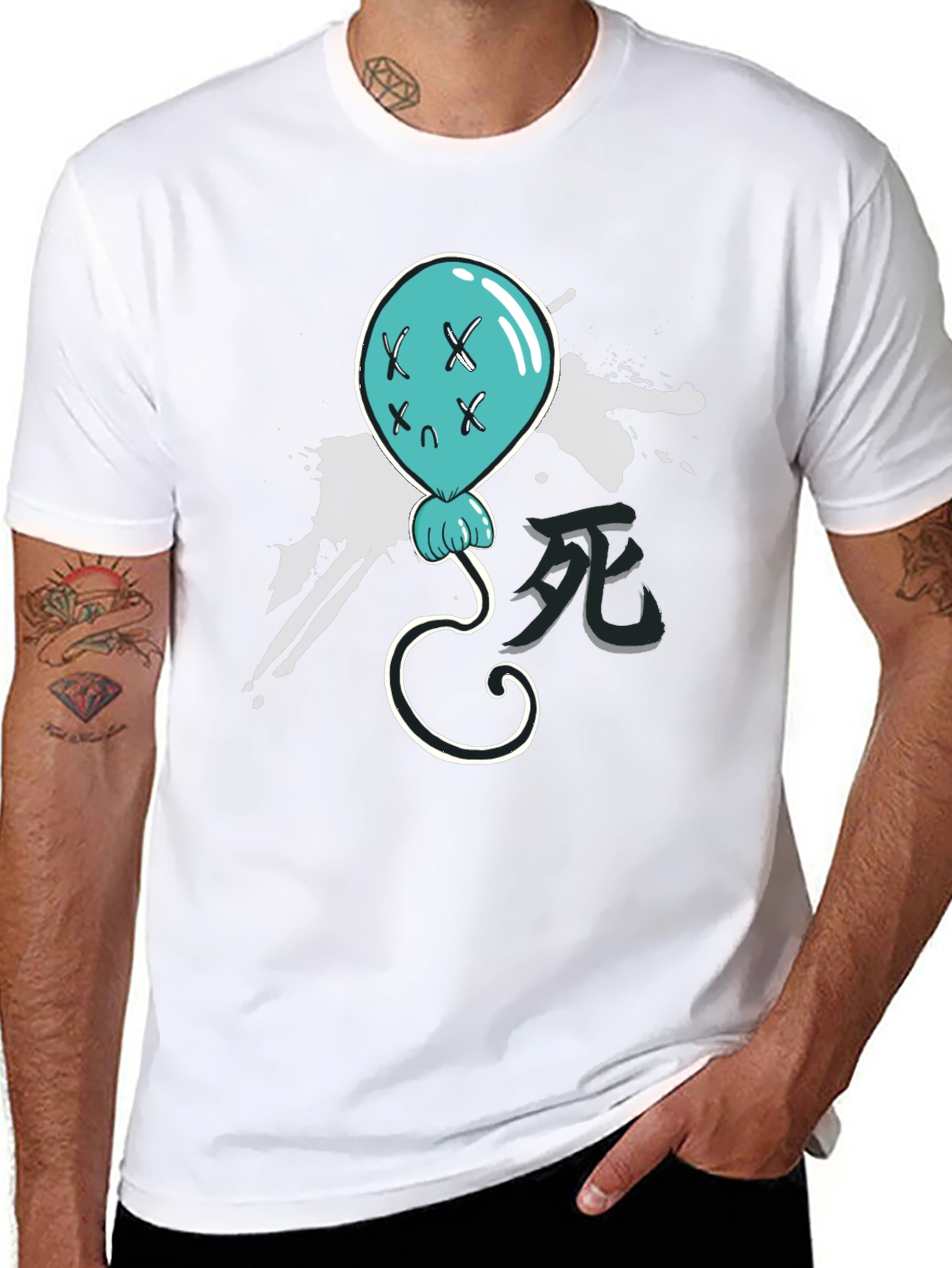 Creepy Cute Balloon T-Shirt - Black