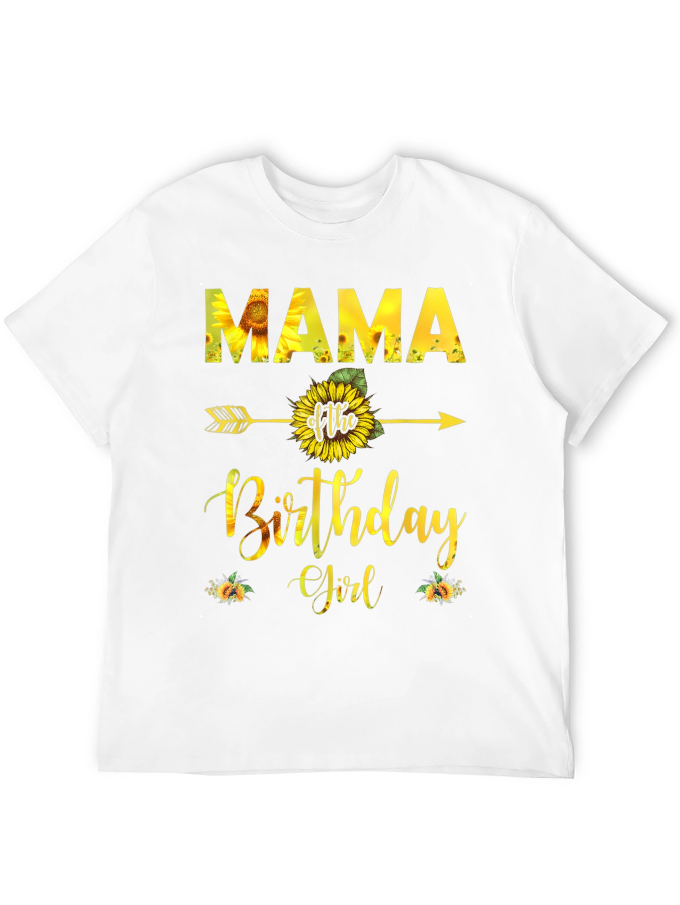Mama Birthday Girl Sunflower T-Shirt