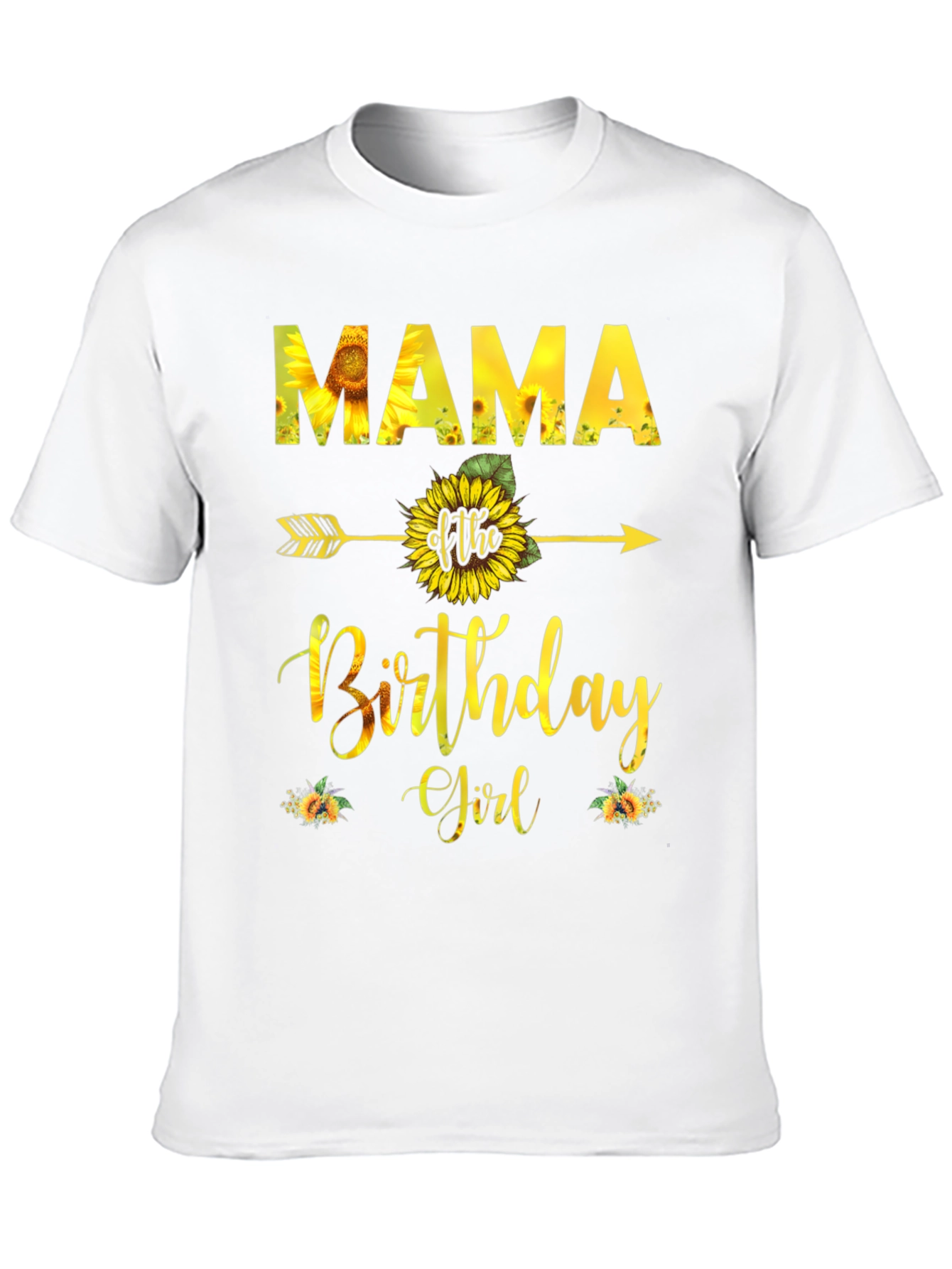 Mama Birthday Girl Sunflower T-Shirt