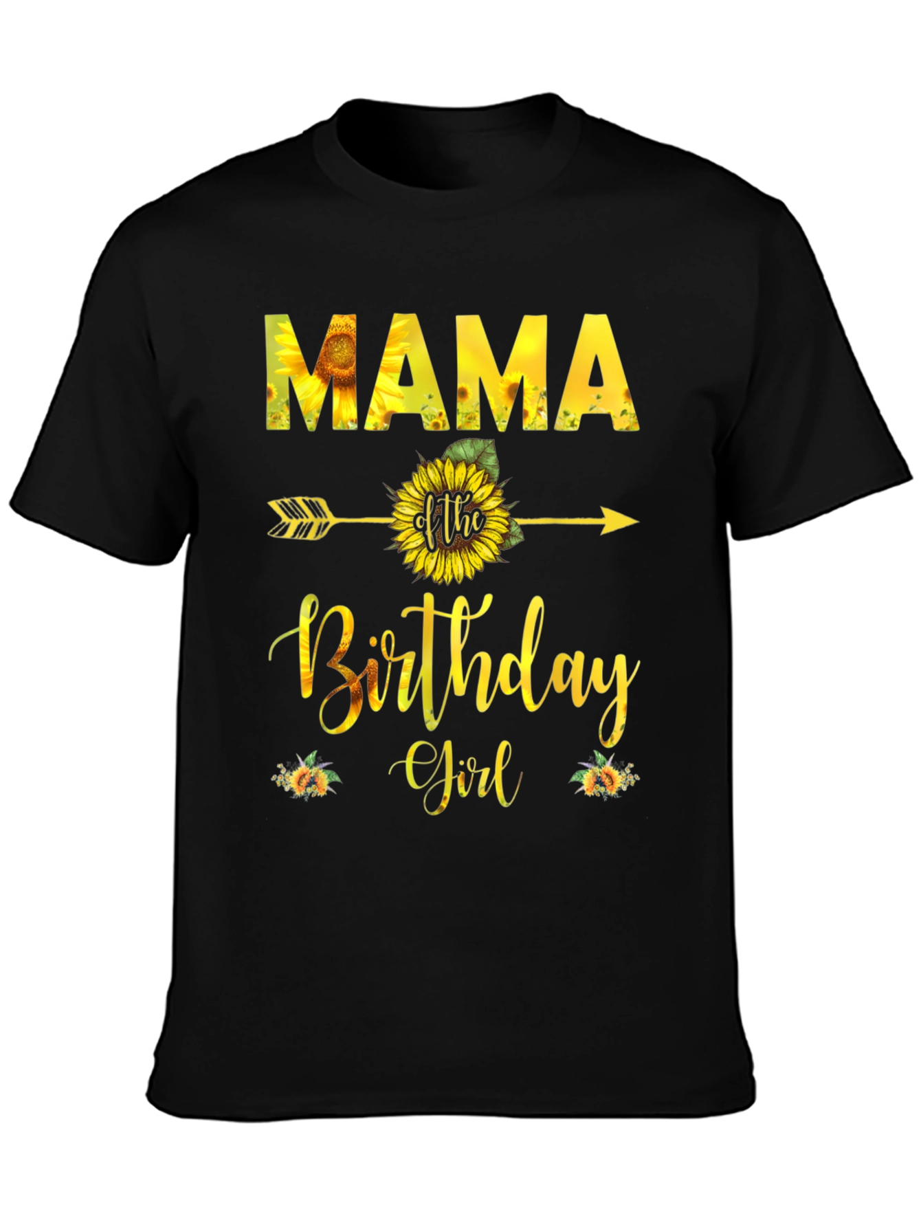 Mama Birthday Girl Sunflower T-Shirt