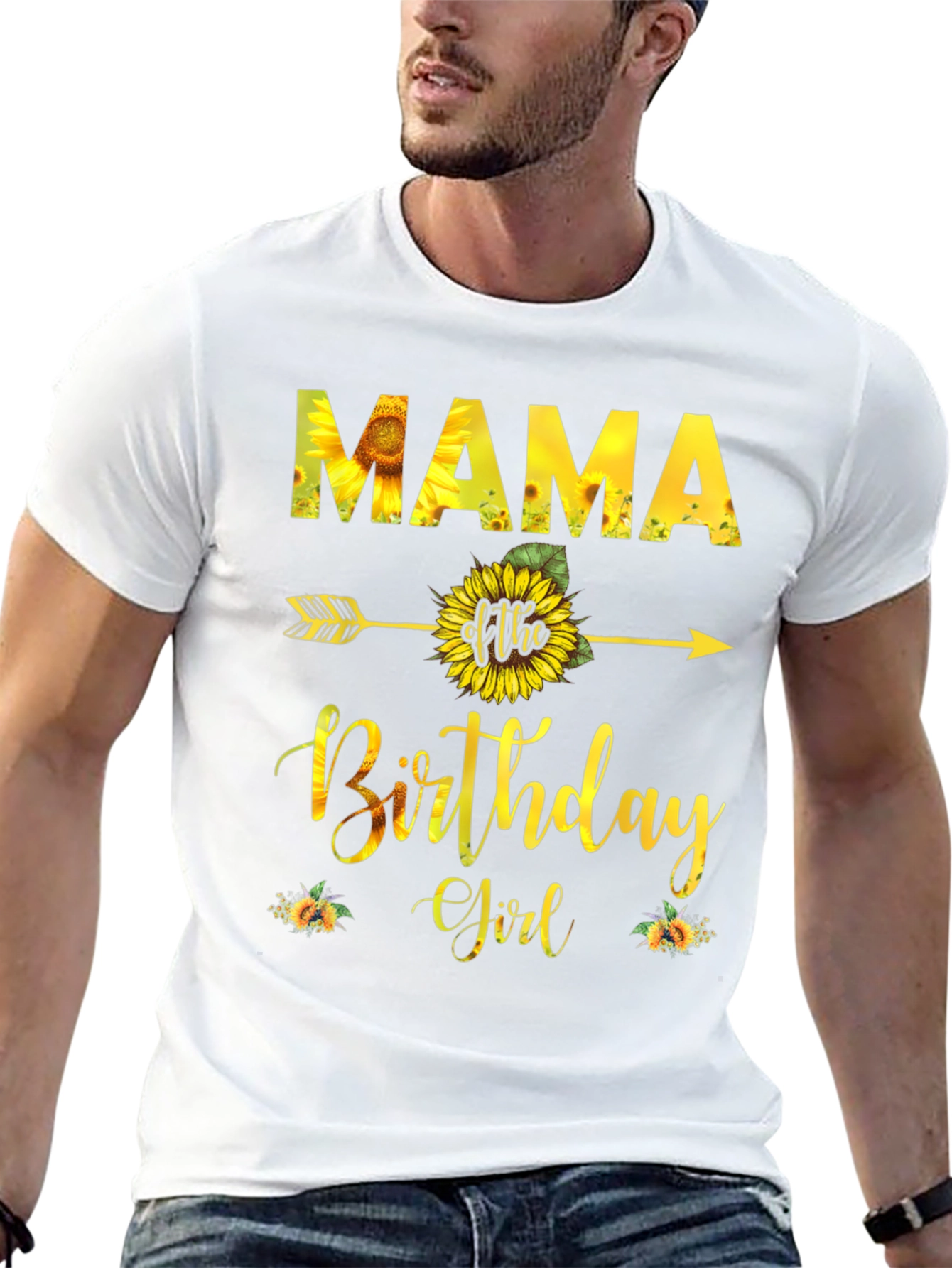 Mama Birthday Girl Sunflower T-Shirt
