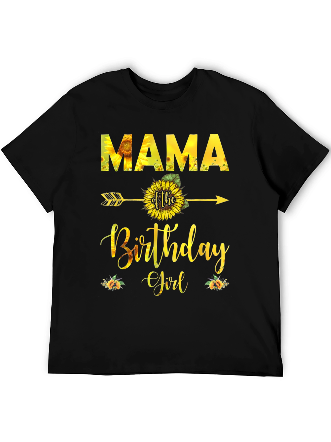 Mama Birthday Girl Sunflower T-Shirt