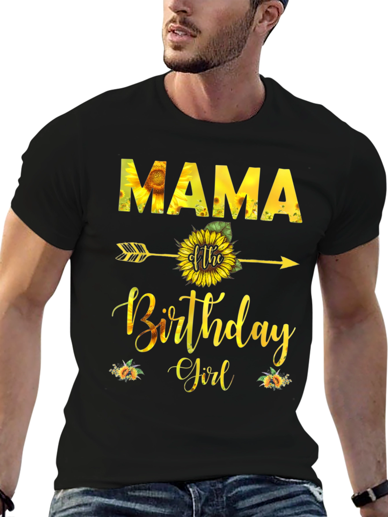 Mama Birthday Girl Sunflower T-Shirt