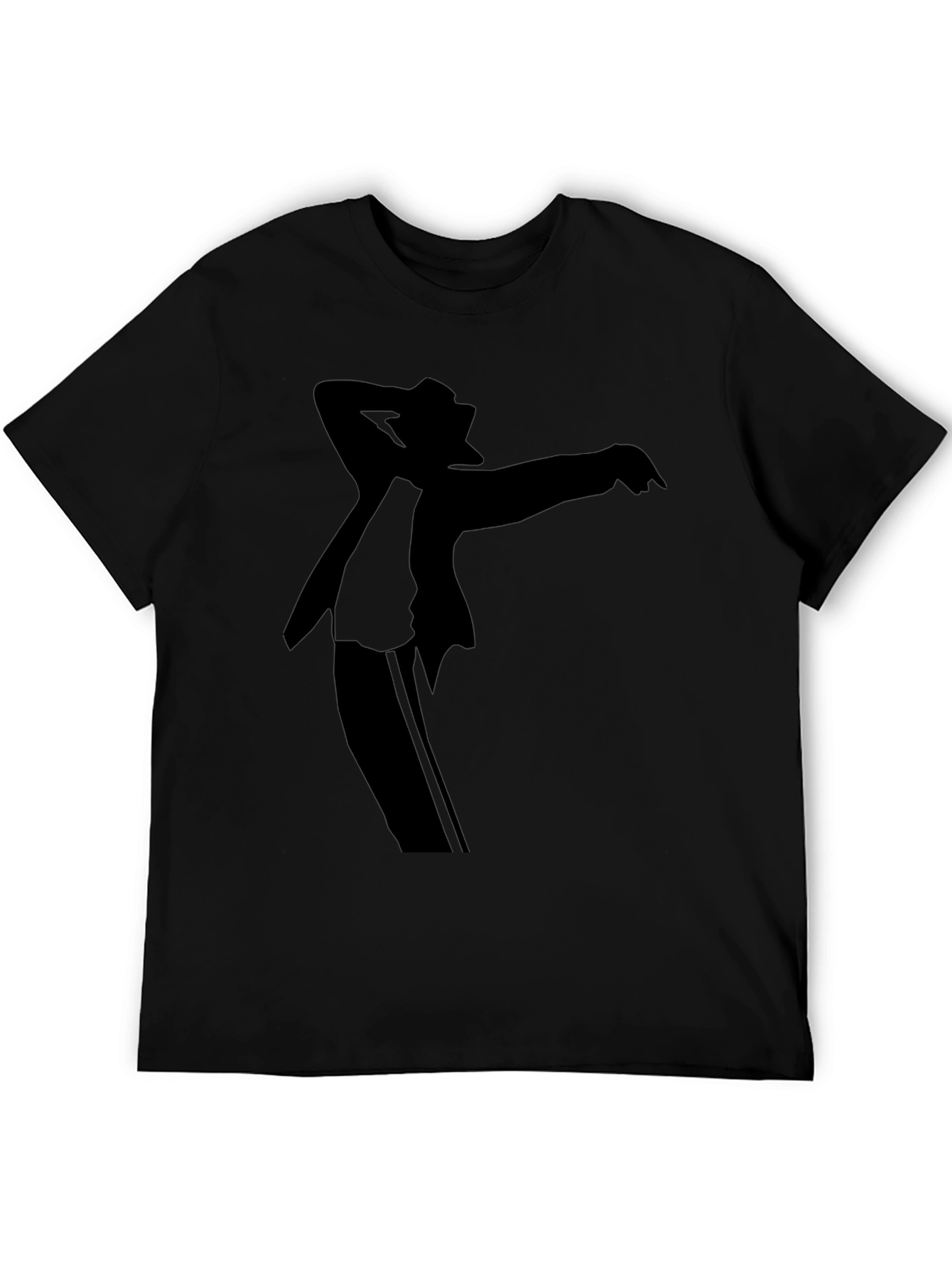 Michael Jackson Silhouette Black Graphic T-Shirt