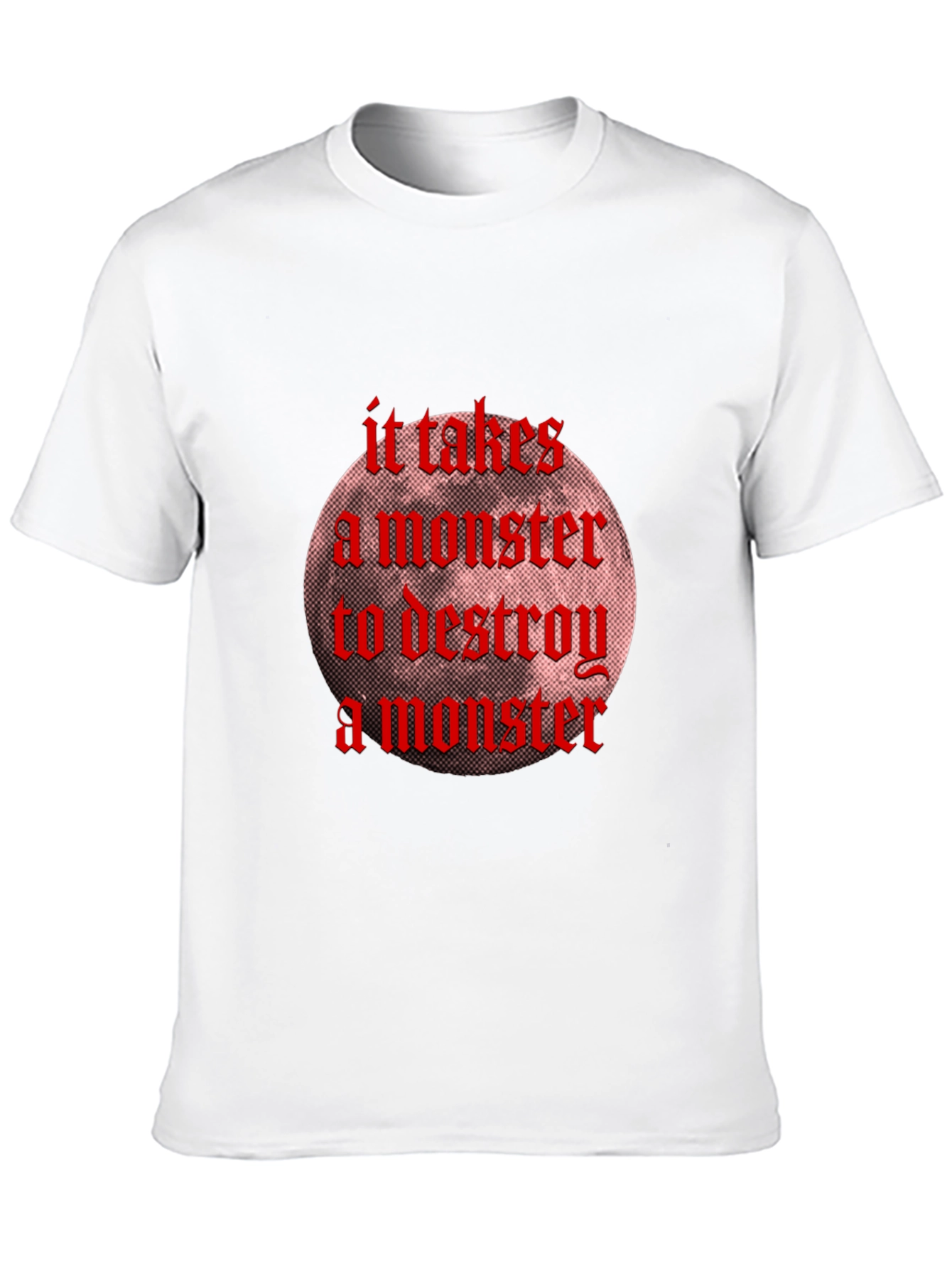 Monster Destroy Graphic Black T-Shirt