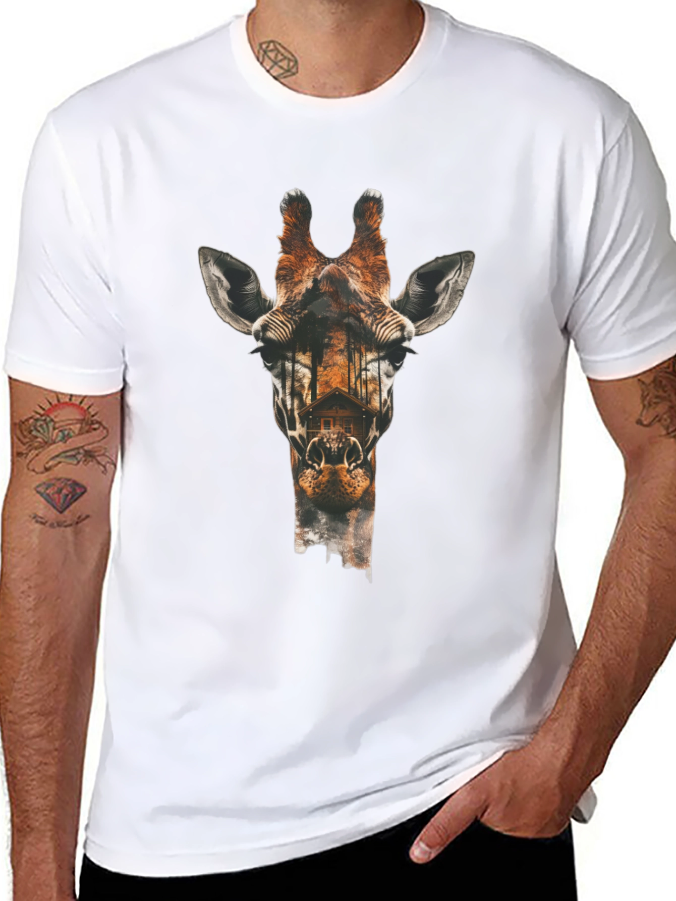 Giraffe Graphic Tee - Urban Style