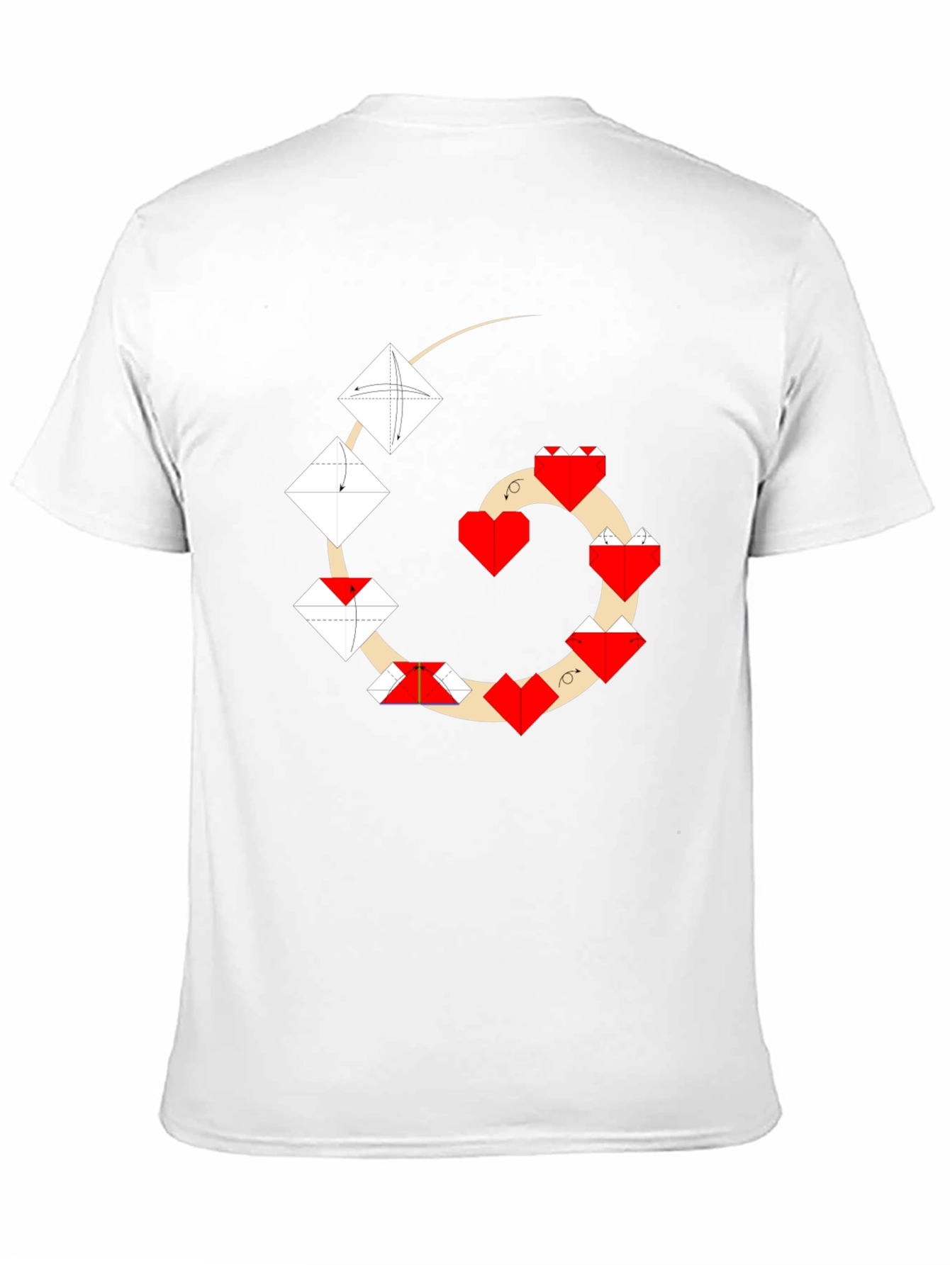 Origami Heart T-Shirt - Unique Geometric Design
