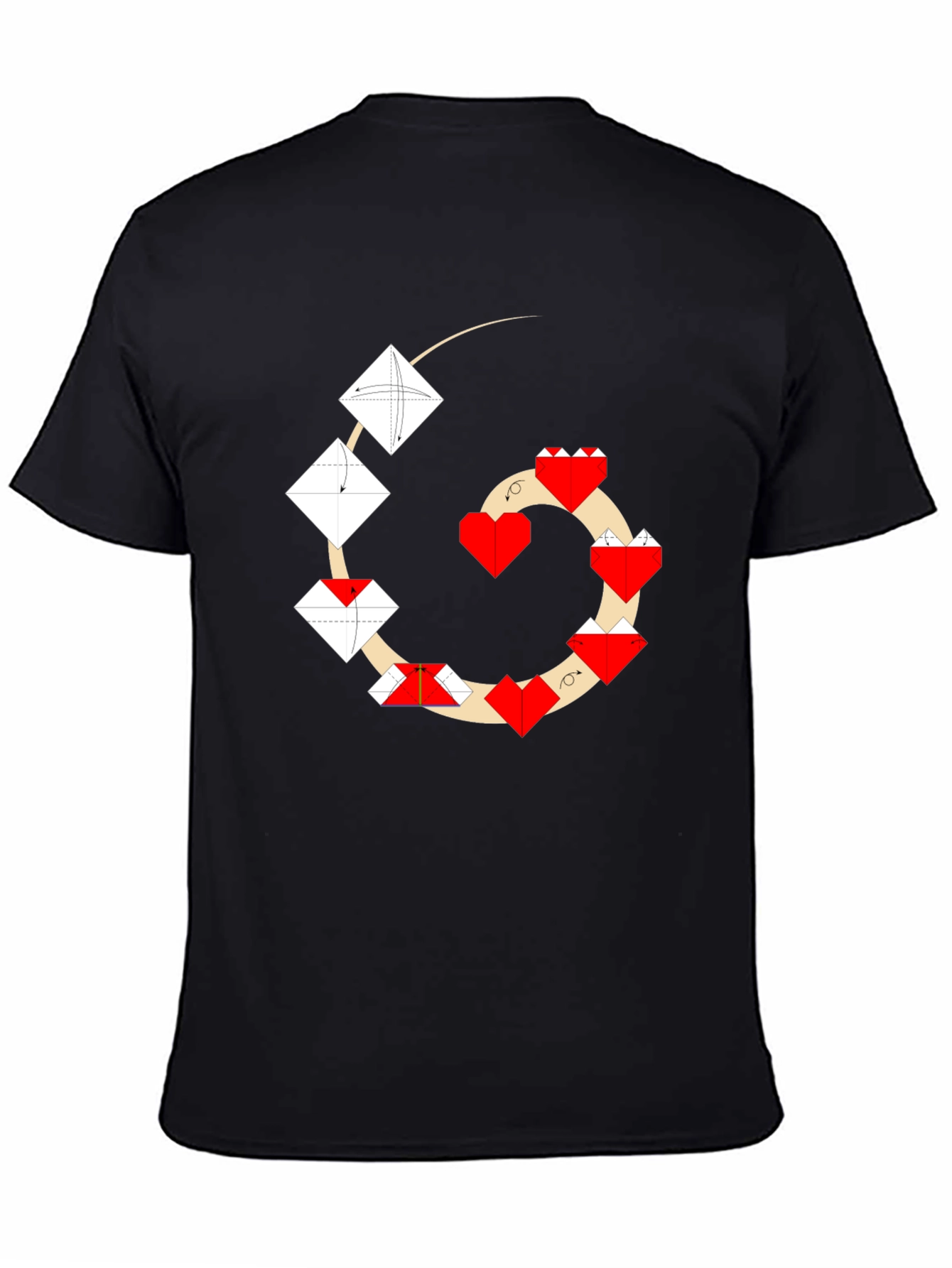 Origami Heart T-Shirt - Unique Geometric Design
