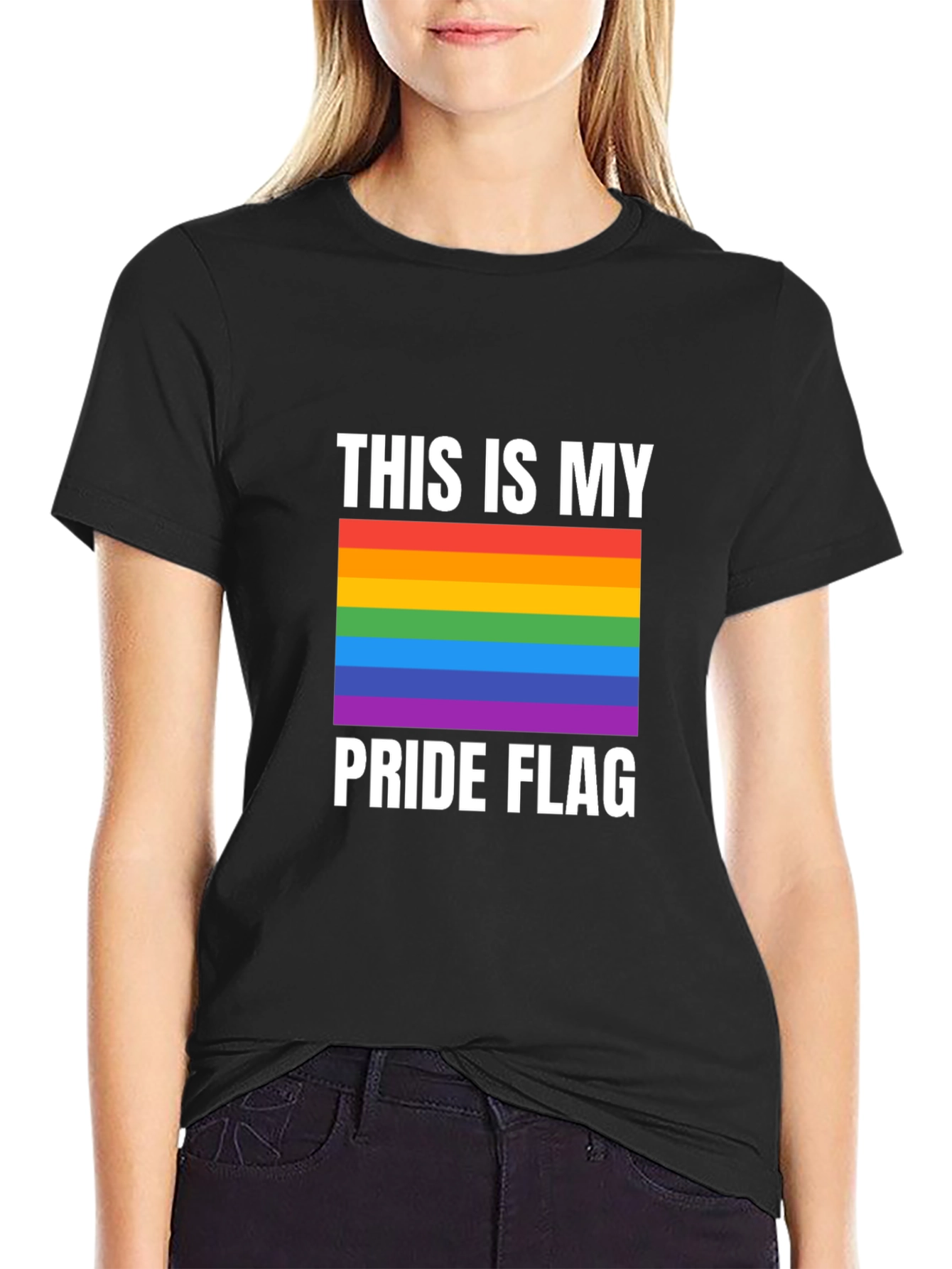 Pride Flag Graphic Tee - Show Your Support!