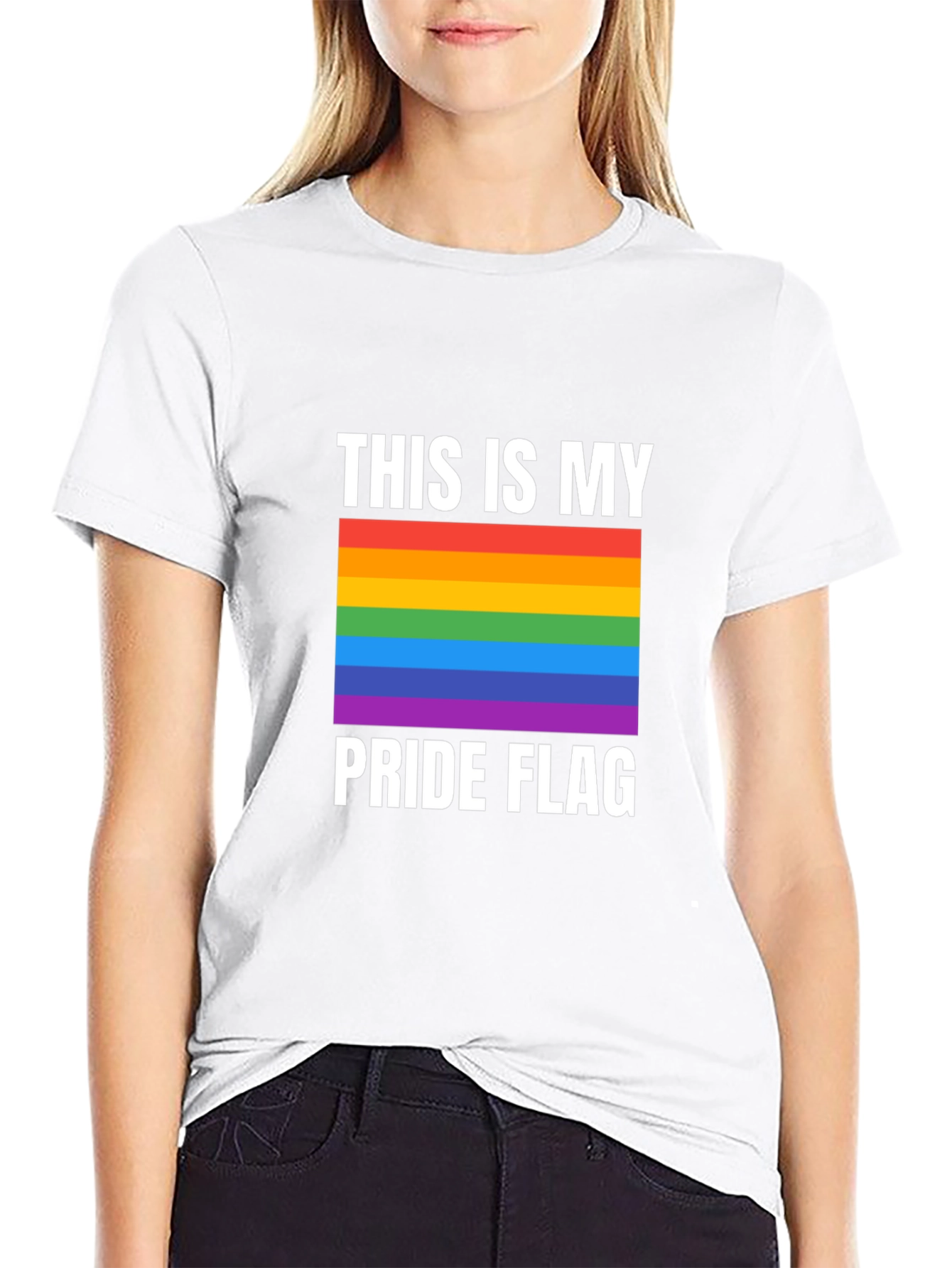 Pride Flag Graphic Tee - Show Your Support!