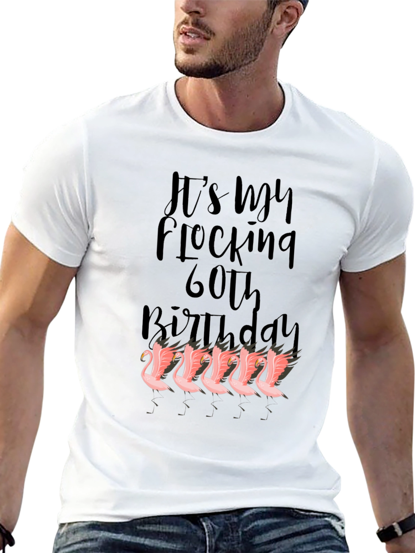 Funny 60th Birthday Flamingo Graphic T-Shirt
