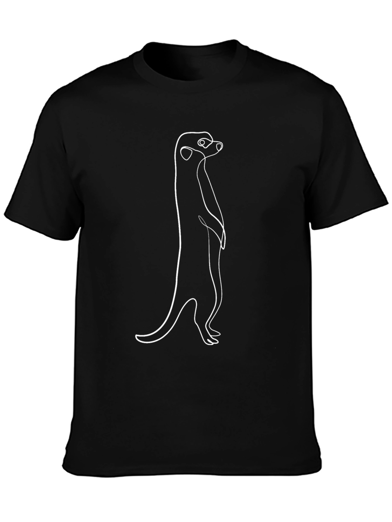 Meerkat Line Art Graphic Tee - Modern Unisex T-Shirt