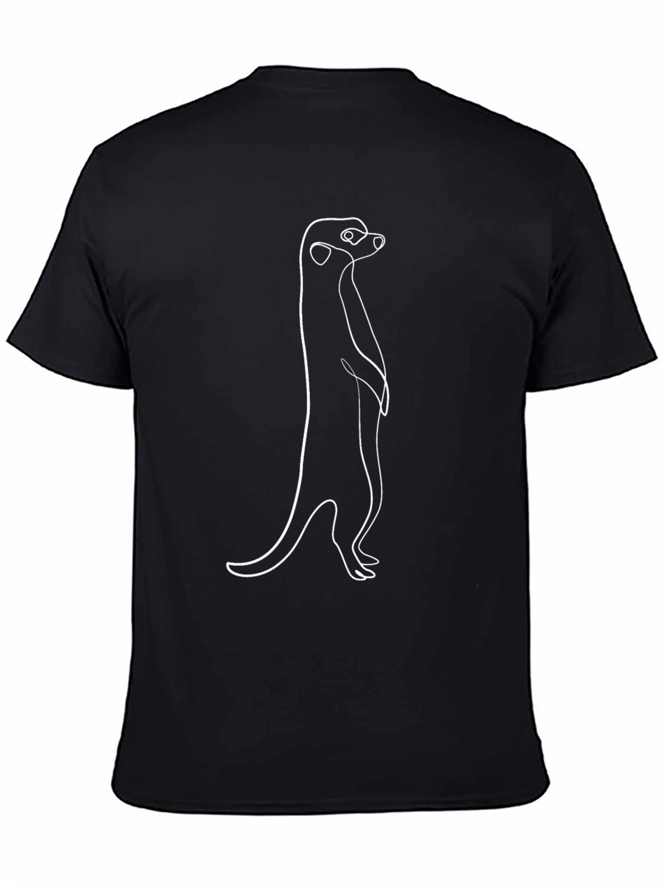 Meerkat Line Art Graphic Tee - Modern Unisex T-Shirt