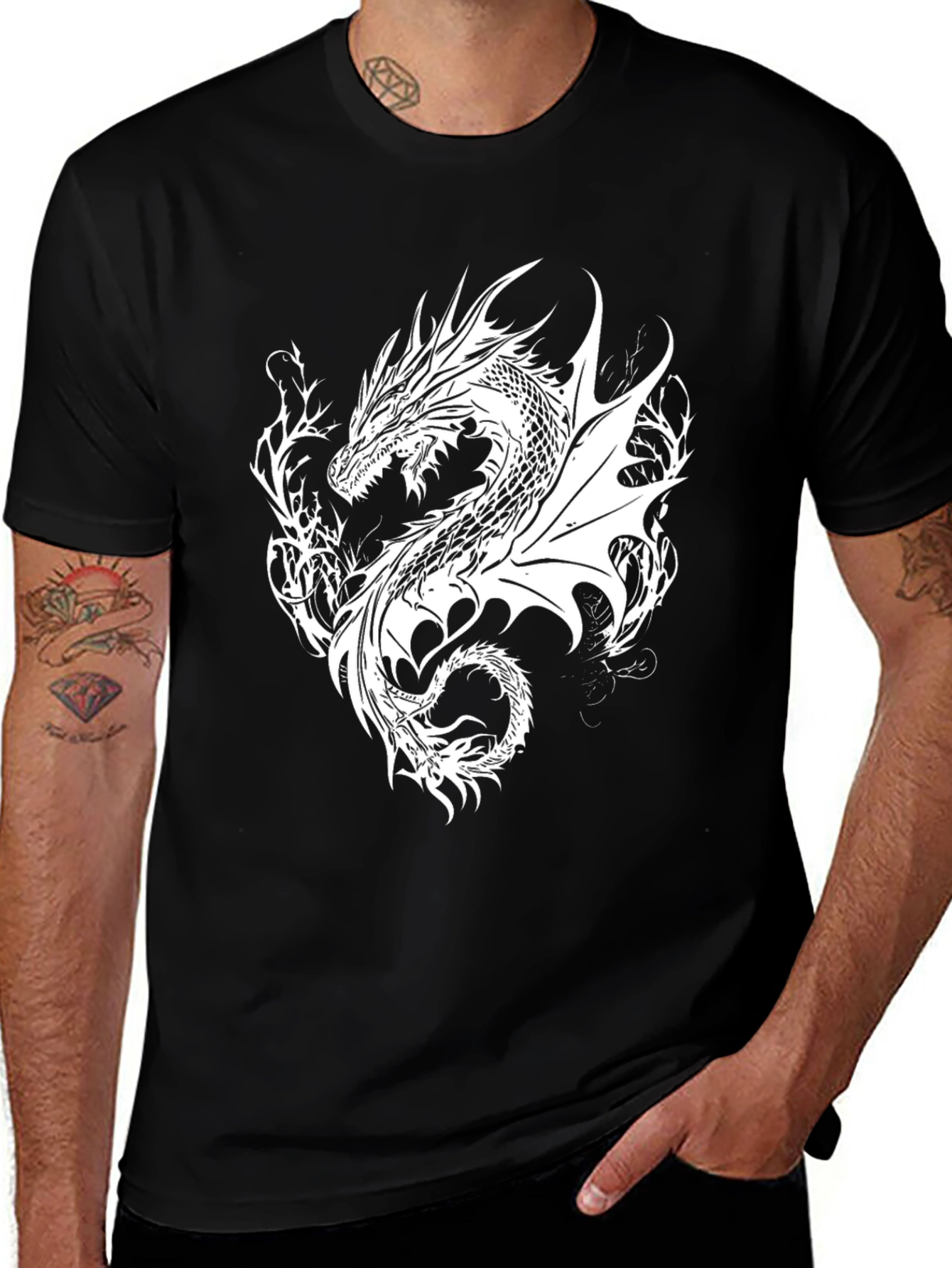 Dragon Graphic T-Shirt - Black