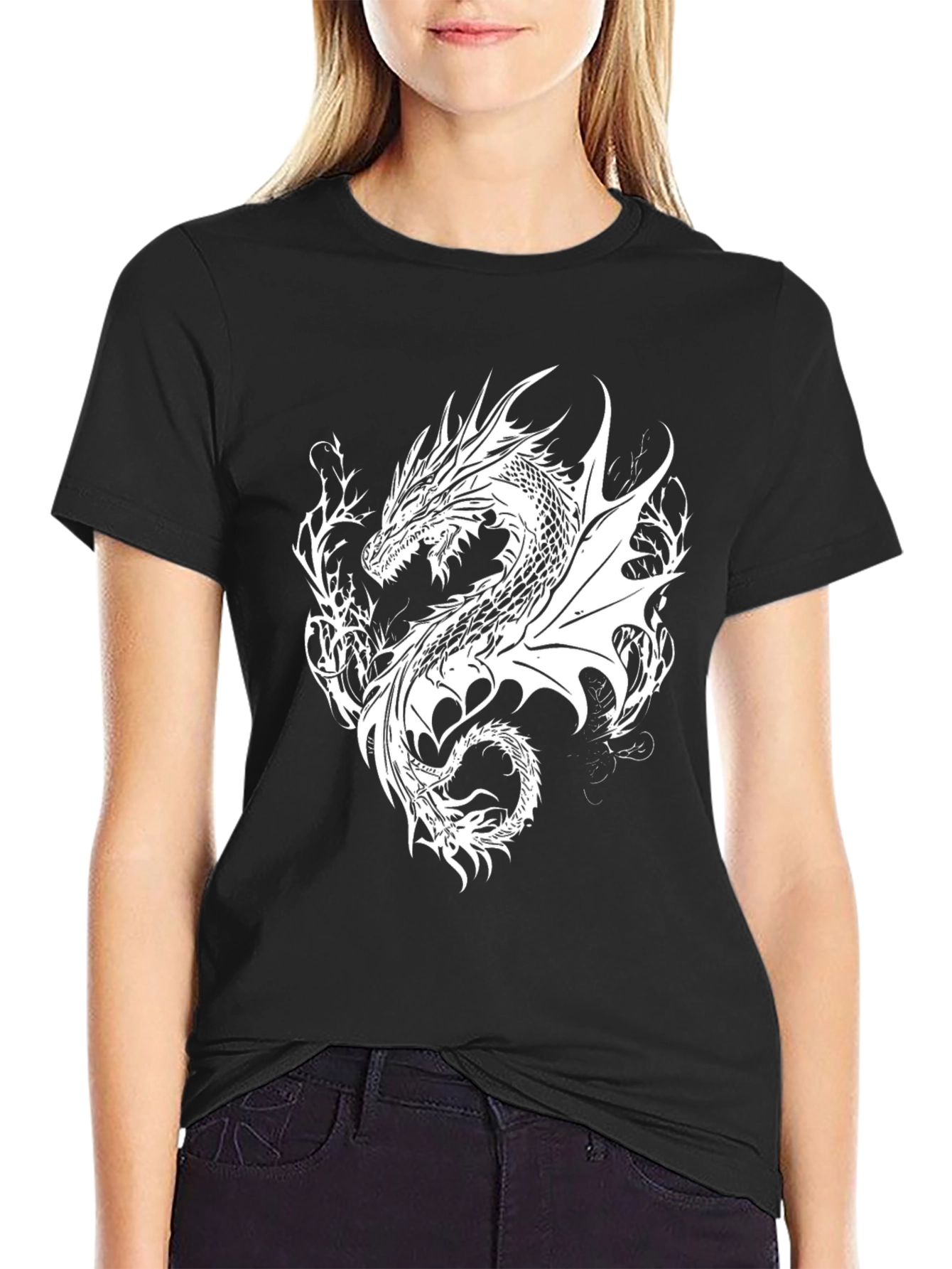Dragon Graphic T-Shirt - Black