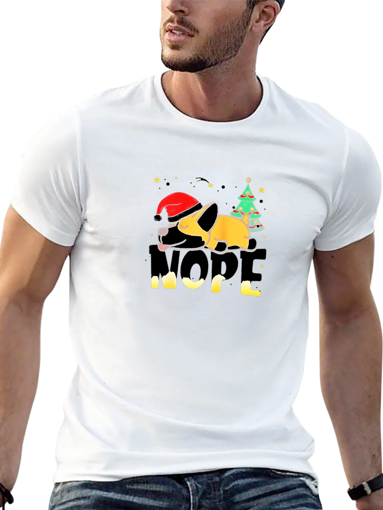 Nope Christmas Dog T-Shirt