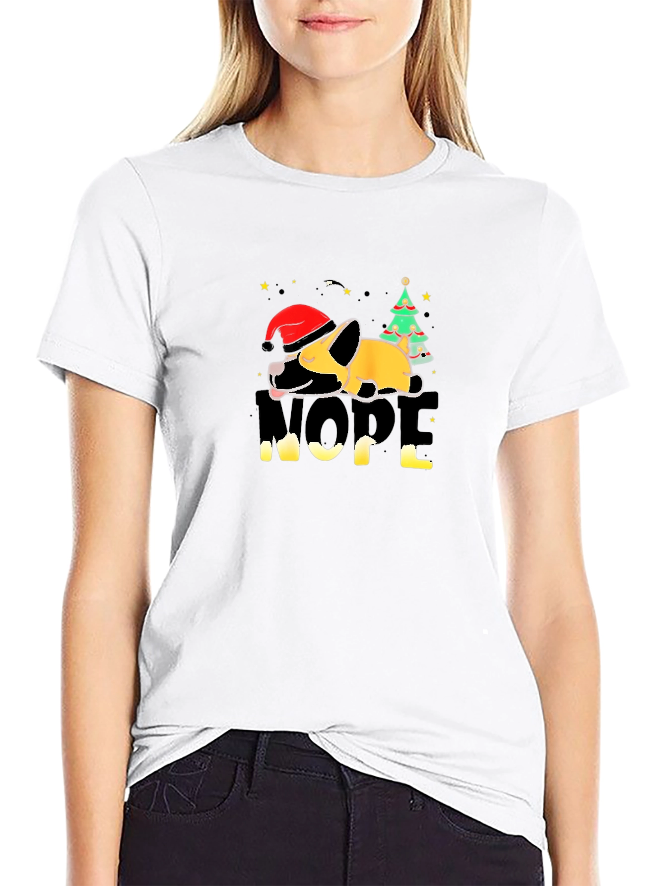 Nope Christmas Dog T-Shirt
