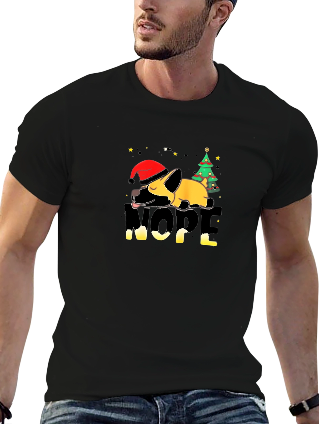 Nope Christmas Dog T-Shirt