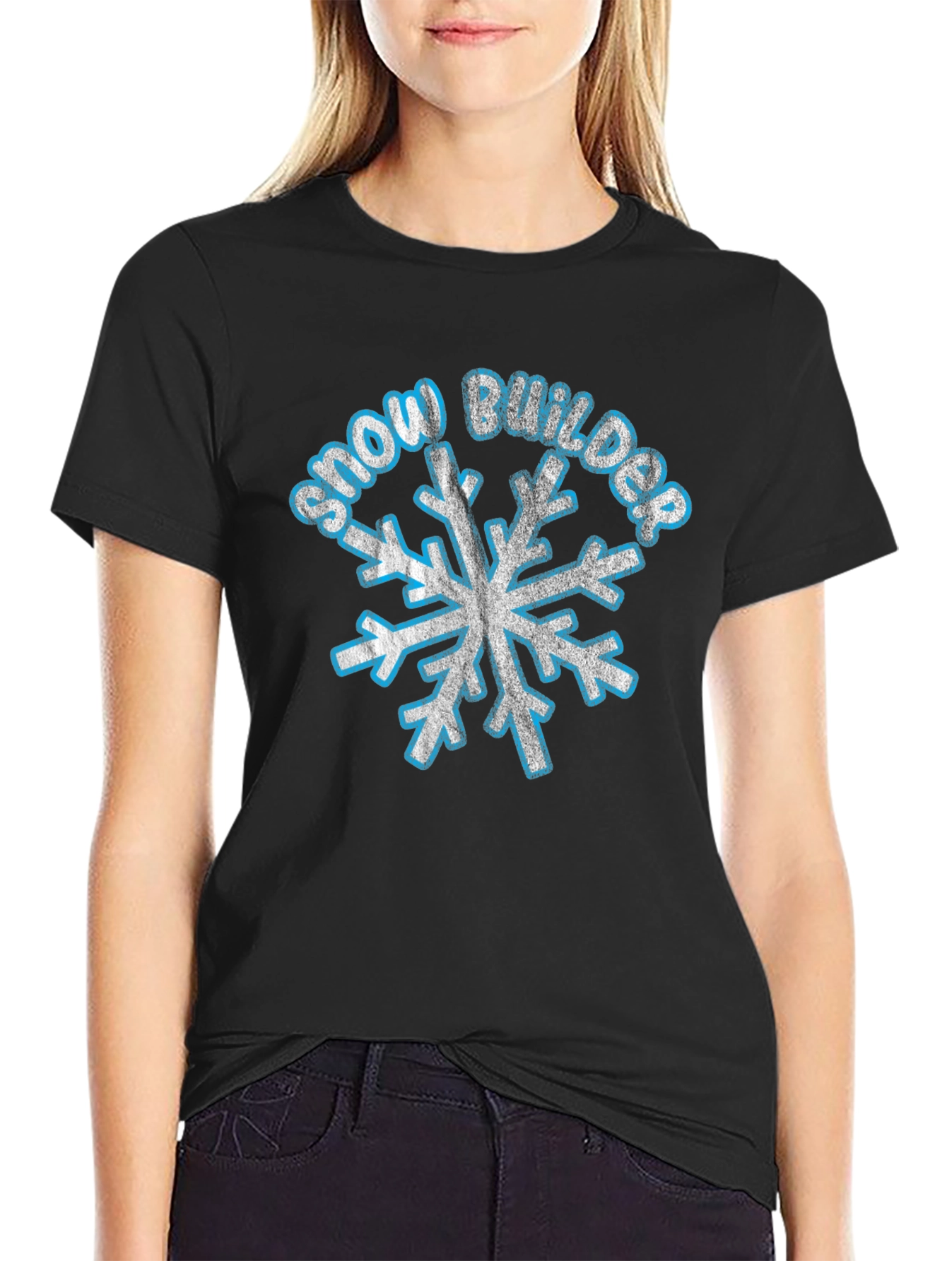 Snow Builder Snowflake Graphic Tee