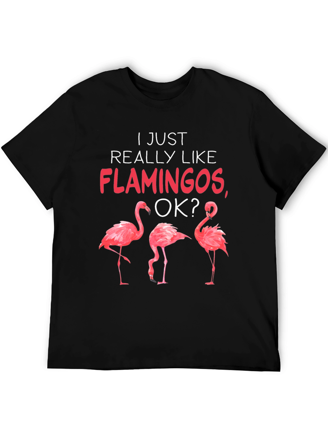 Flamingo Graphic Tee - I Just Really Like Flamingos