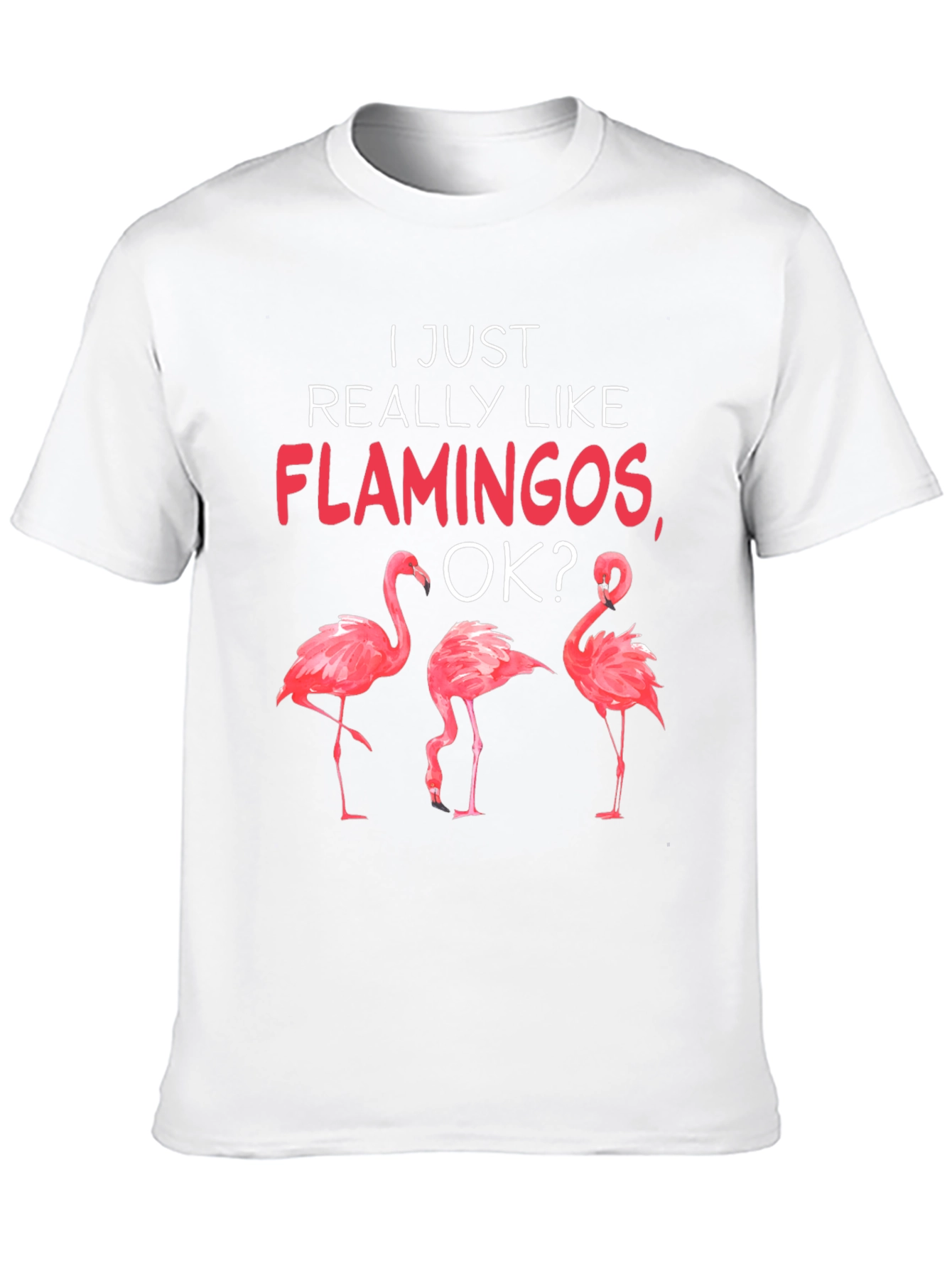 Flamingo Graphic Tee - I Just Really Like Flamingos