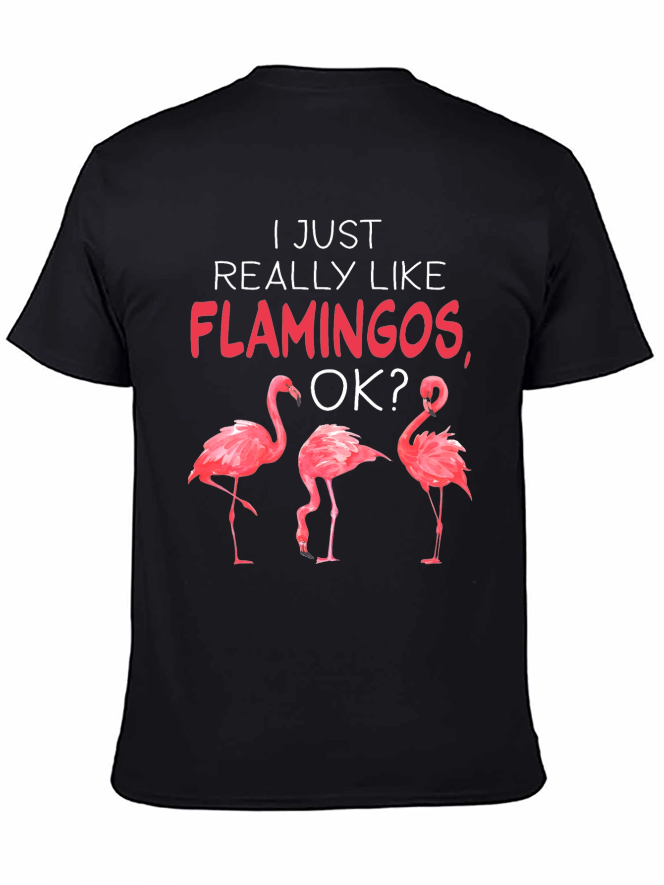 Flamingo Graphic Tee - I Just Really Like Flamingos