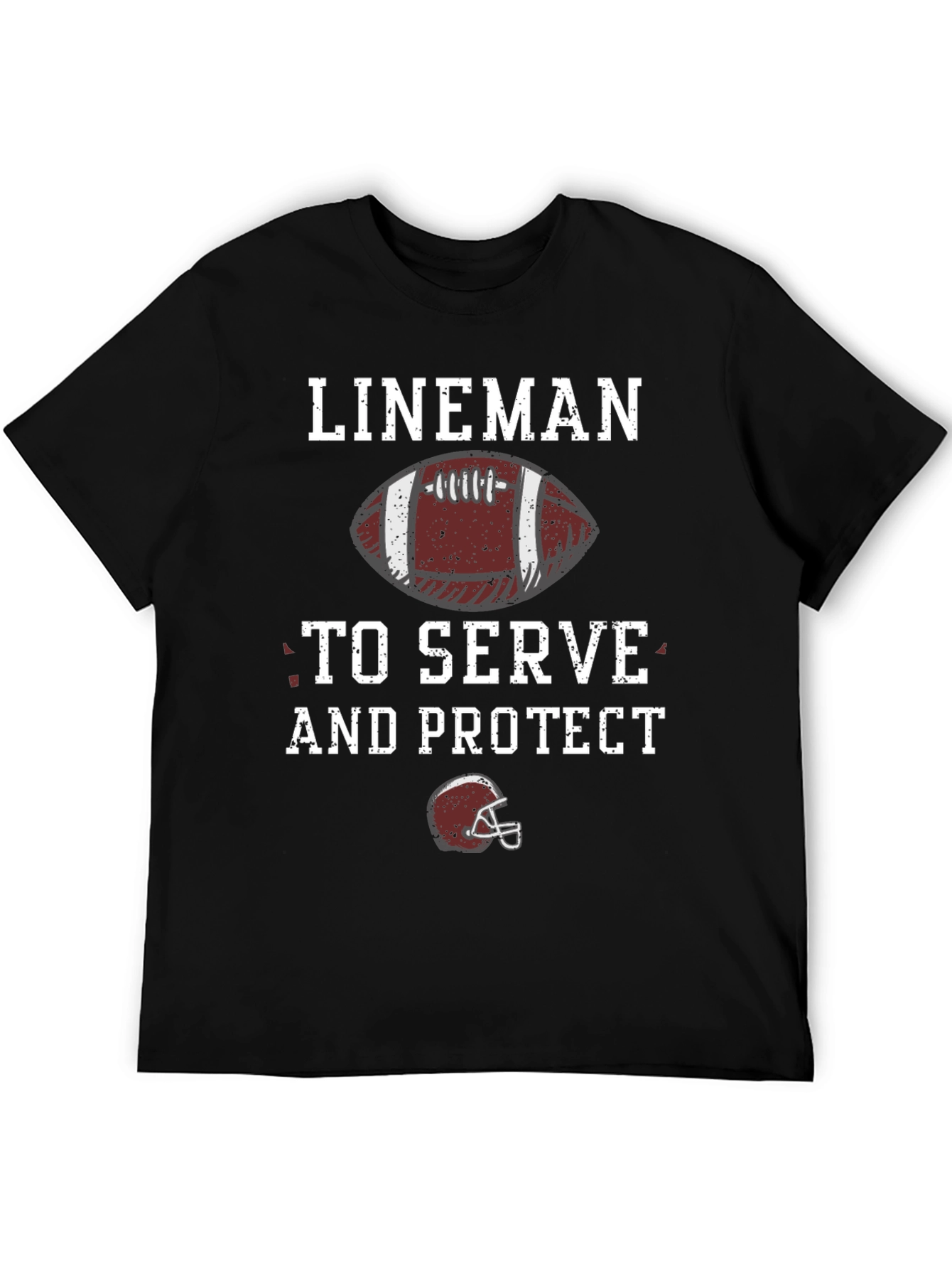 Lineman Football T-Shirt - Serve and Protect