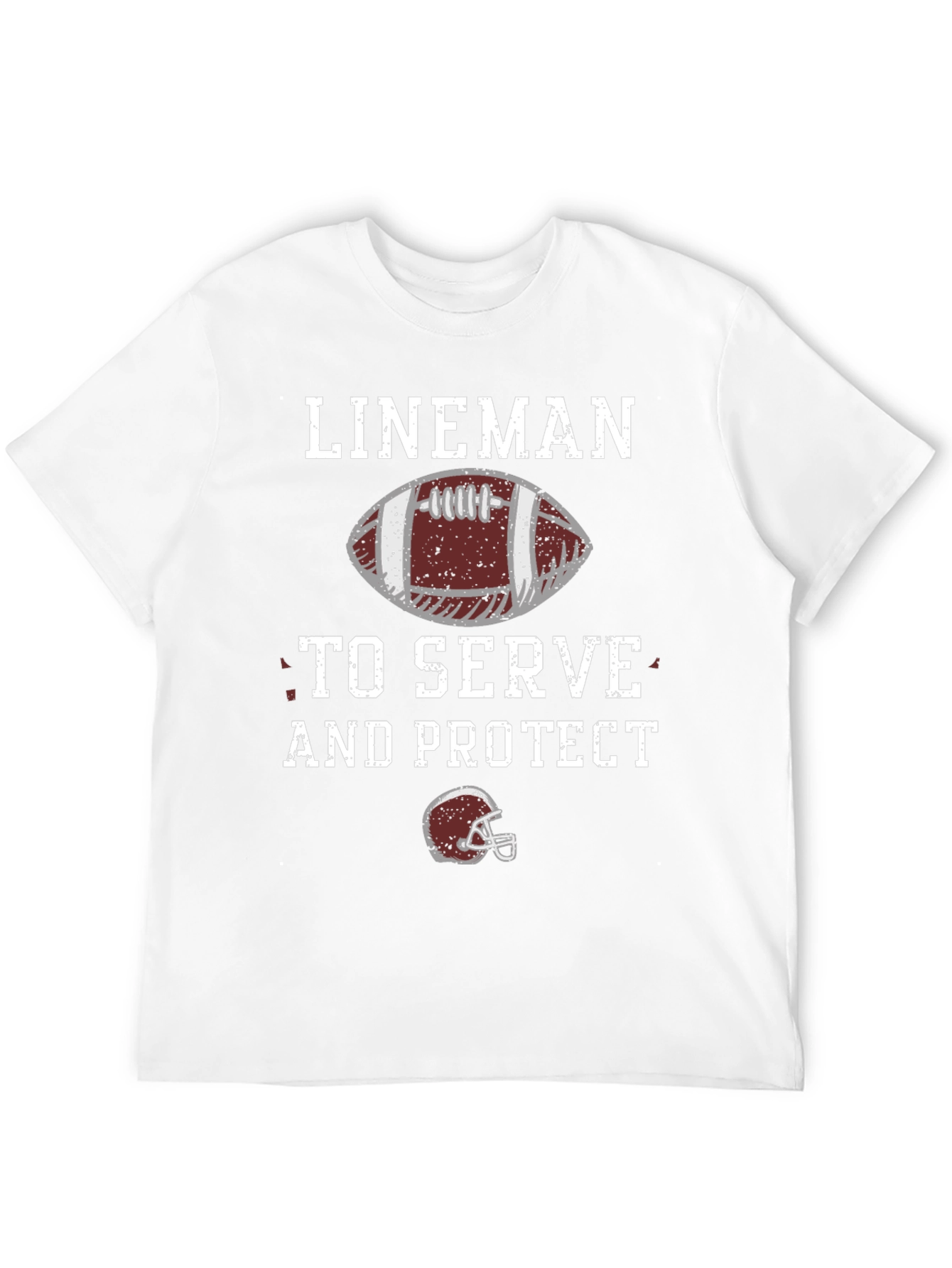 Lineman Football T-Shirt - Serve and Protect
