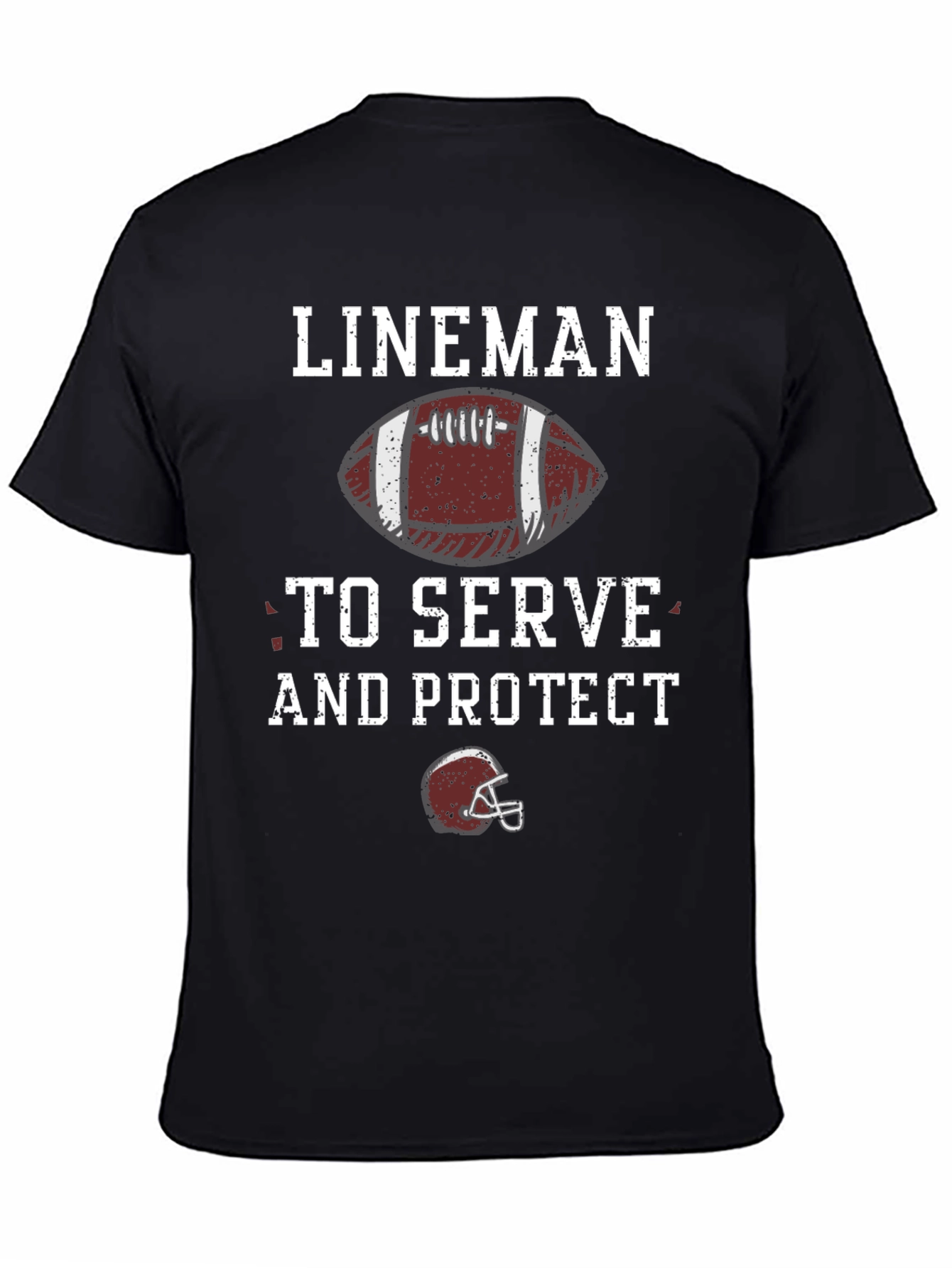 Lineman Football T-Shirt - Serve and Protect