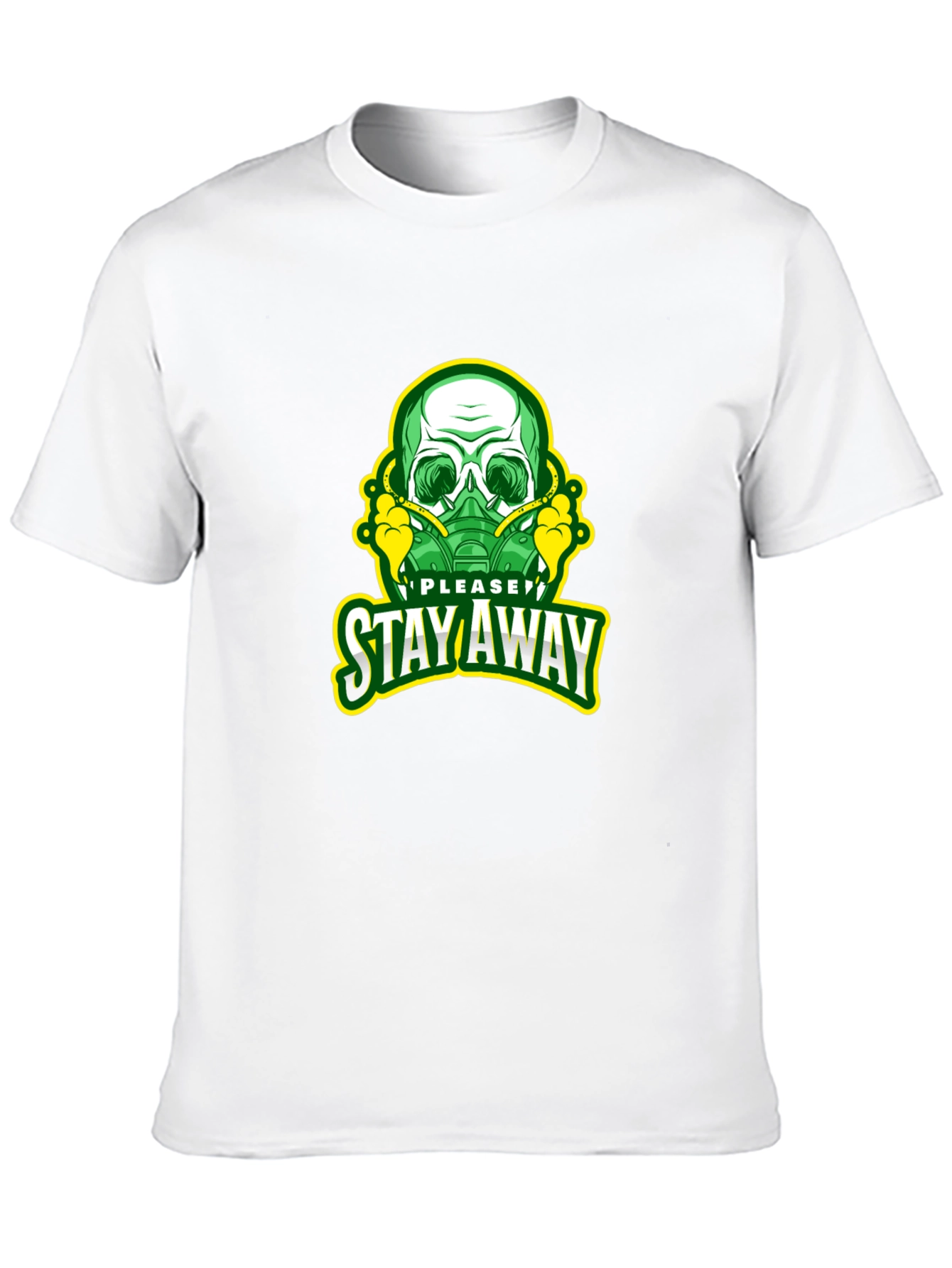 Stay Away Skull Graphic T-Shirt - Black