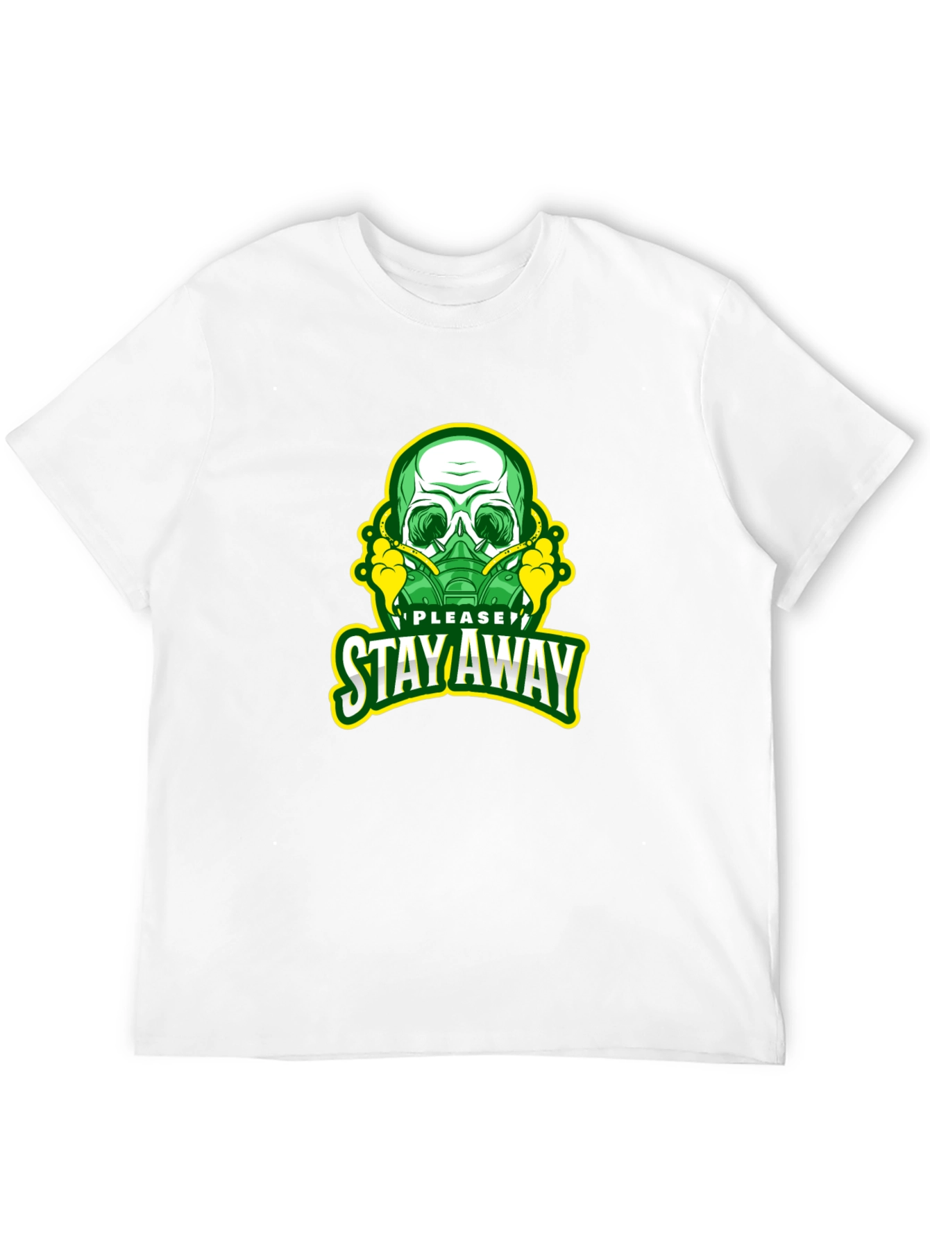 Stay Away Skull Graphic T-Shirt - Black