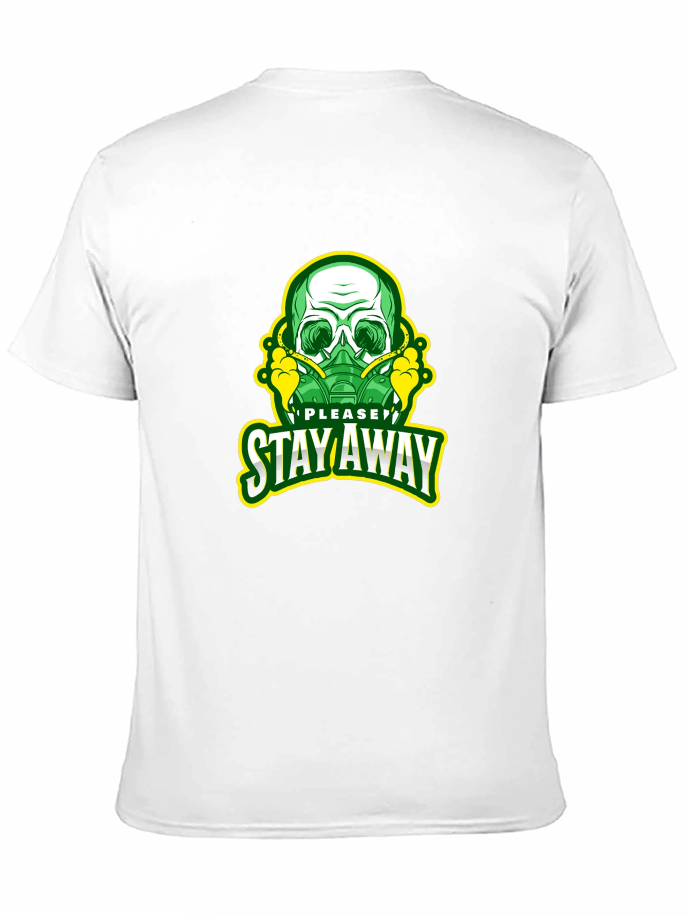 Stay Away Skull Graphic T-Shirt - Black