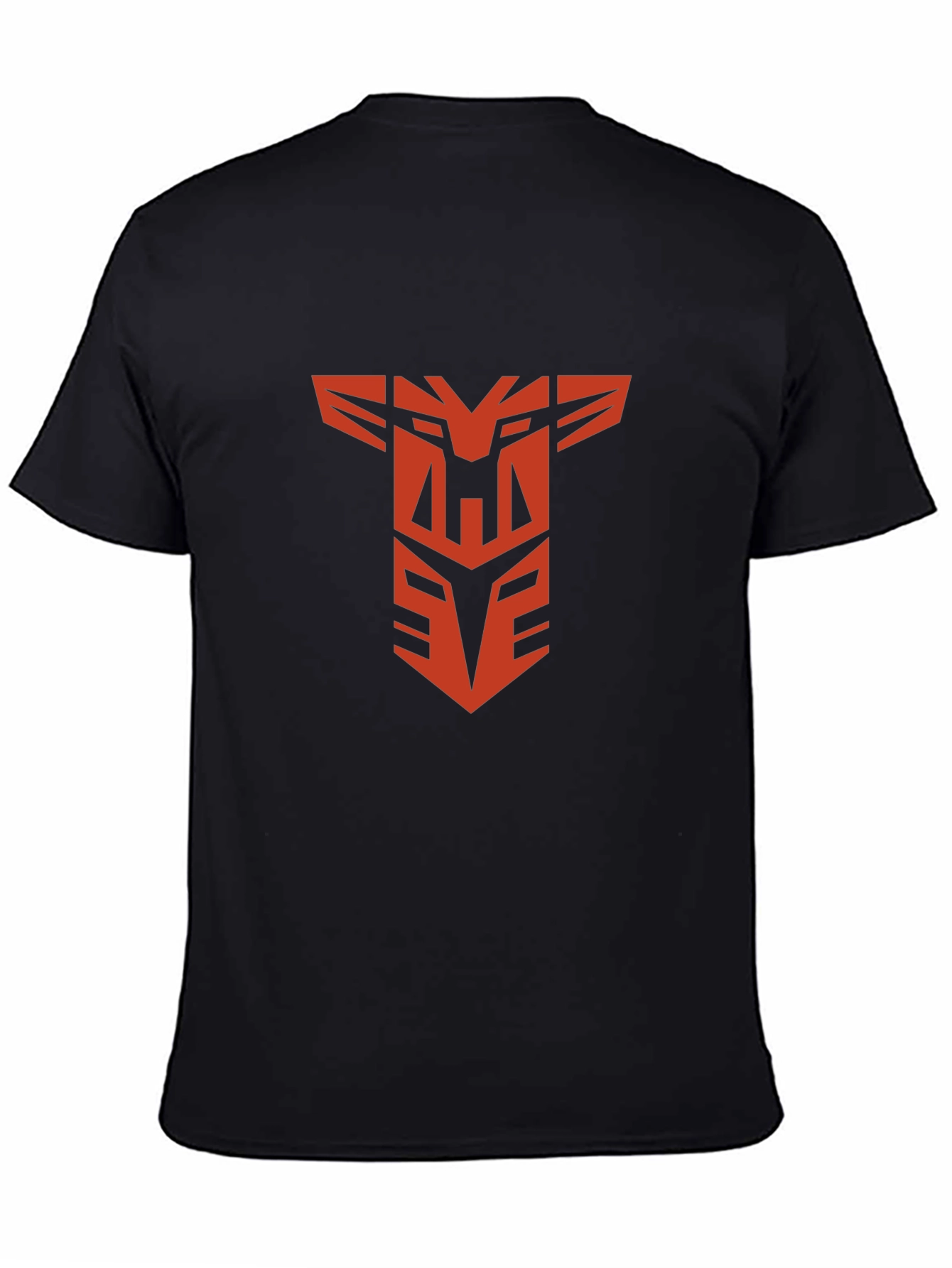 Red Robot Logo Black T-Shirt