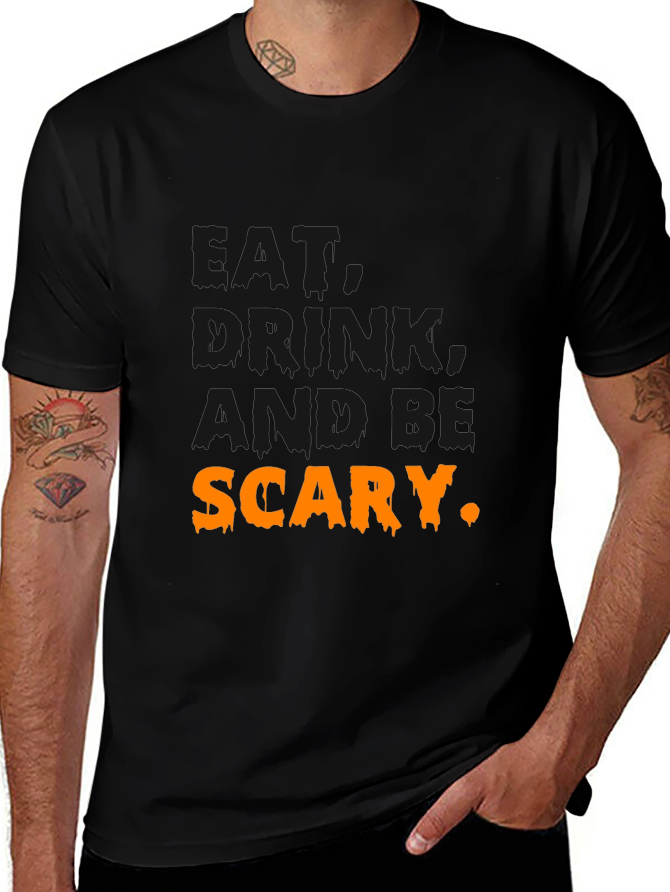 Drink and Be Scary Halloween Graphic Tee