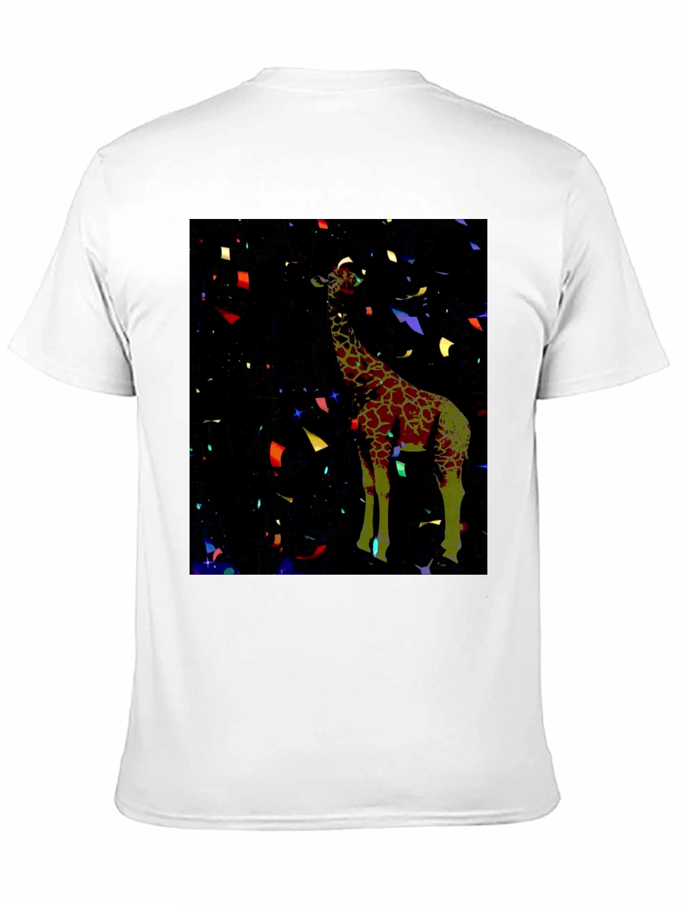 Giraffe Confetti Black Tee