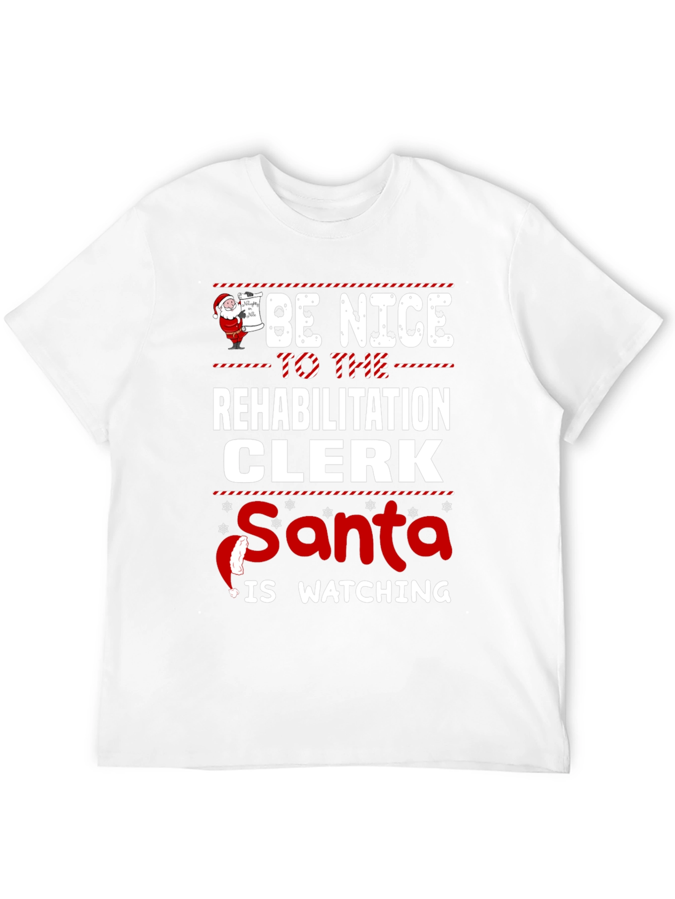 Rehabilitation Clerk Santa Watching T-Shirt