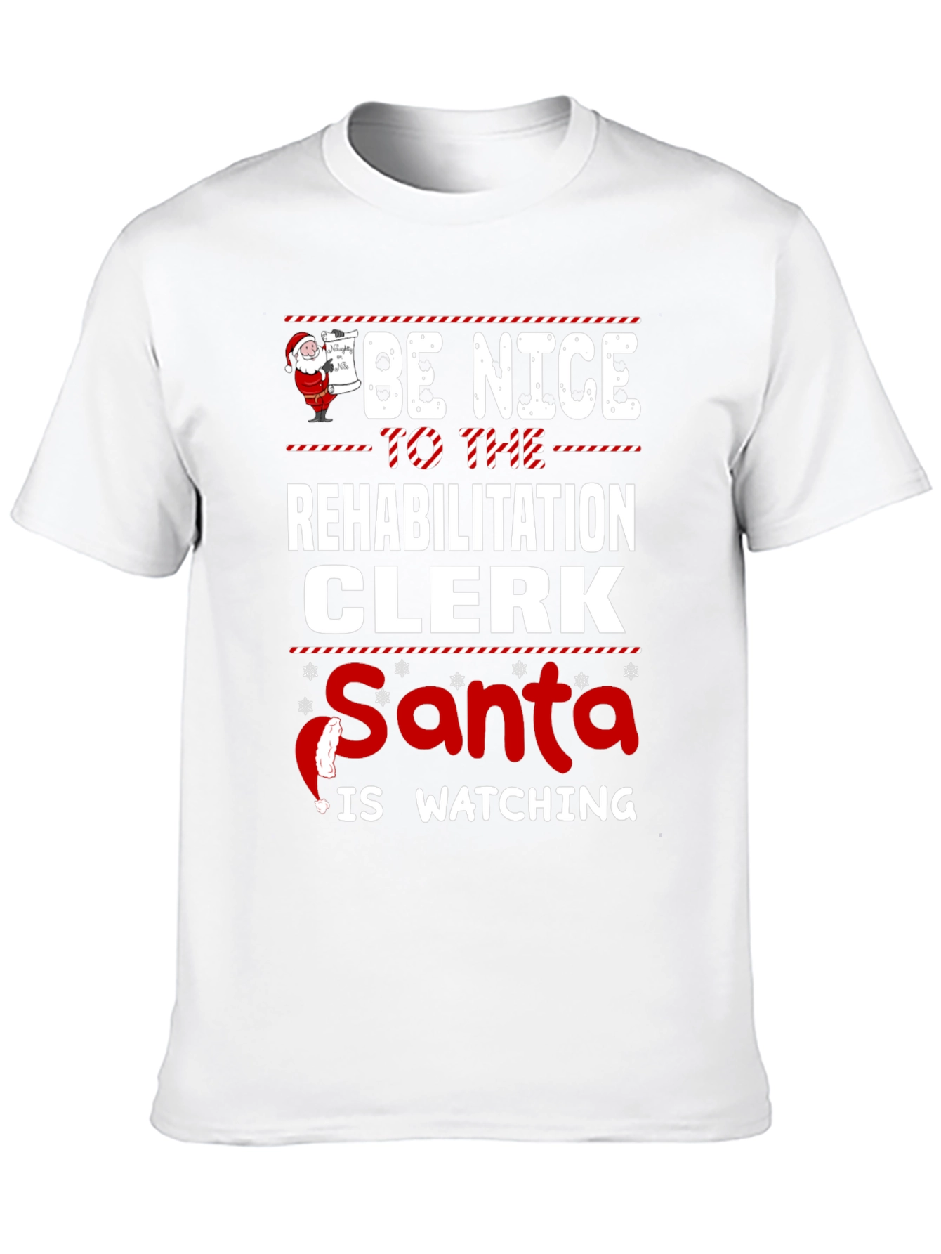 Rehabilitation Clerk Santa Watching T-Shirt