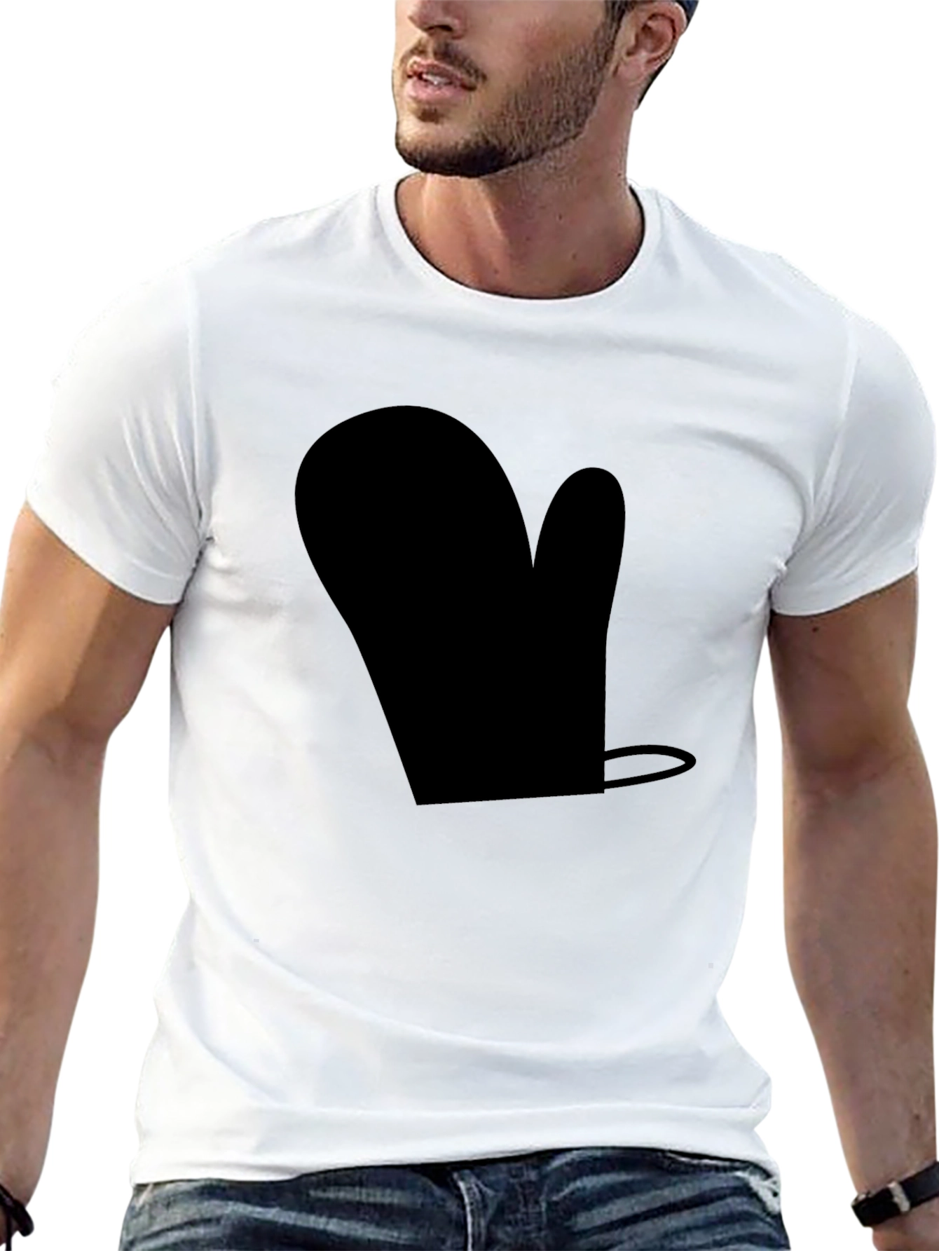 Novelty Black Oven Mitt T-Shirt - Quirky Casual Wear