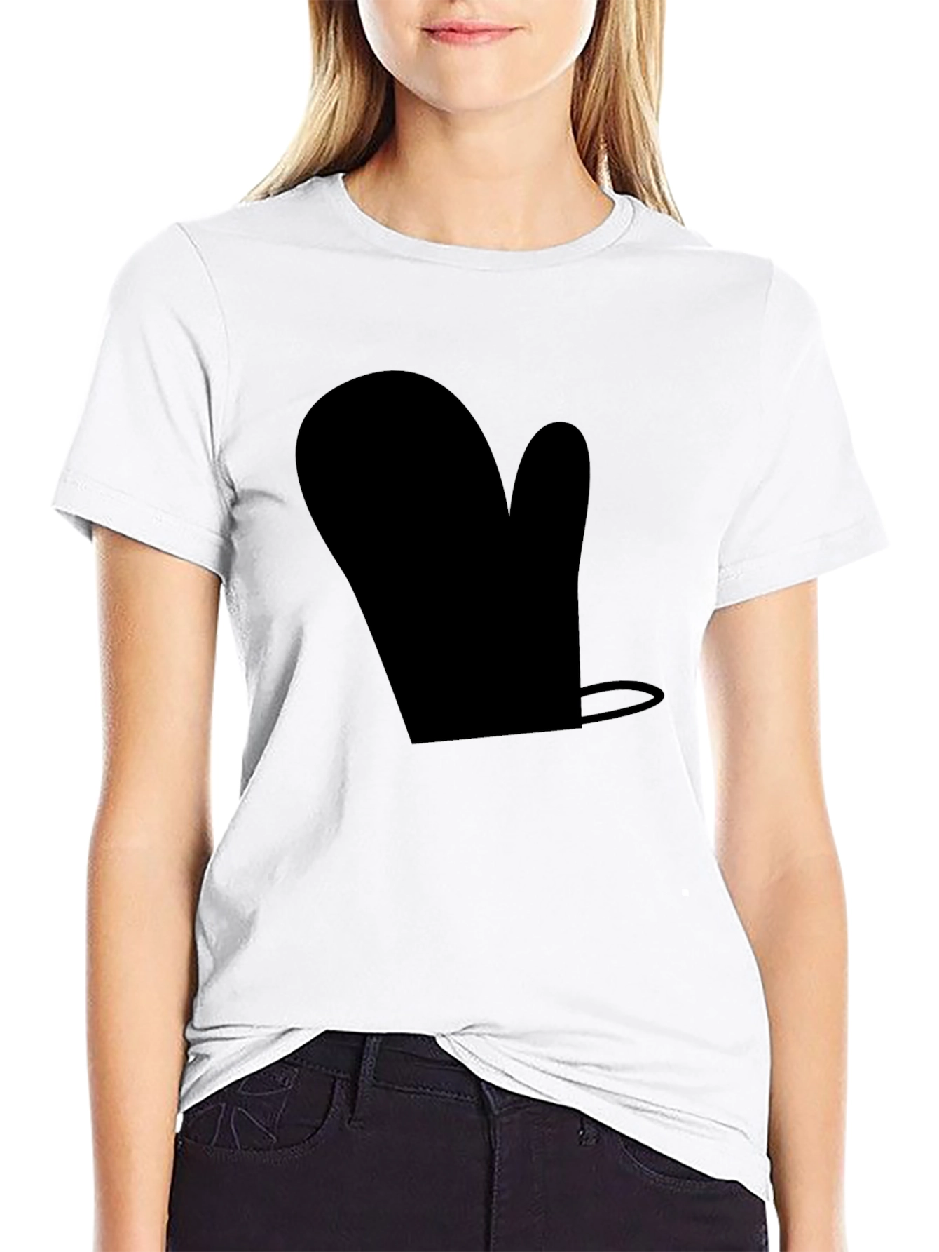 Novelty Black Oven Mitt T-Shirt - Quirky Casual Wear