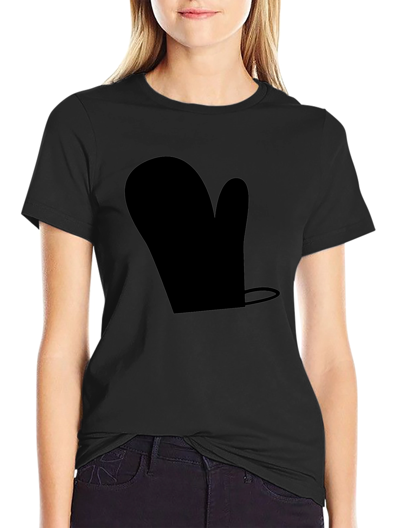 Novelty Black Oven Mitt T-Shirt - Quirky Casual Wear