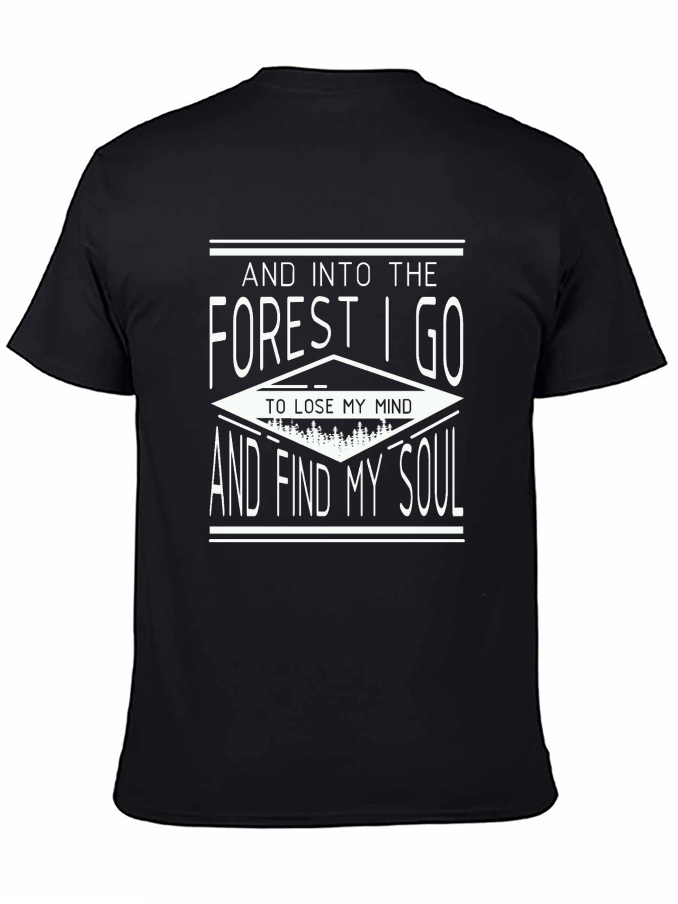 Forest Mind & Soul Black Graphic Tee