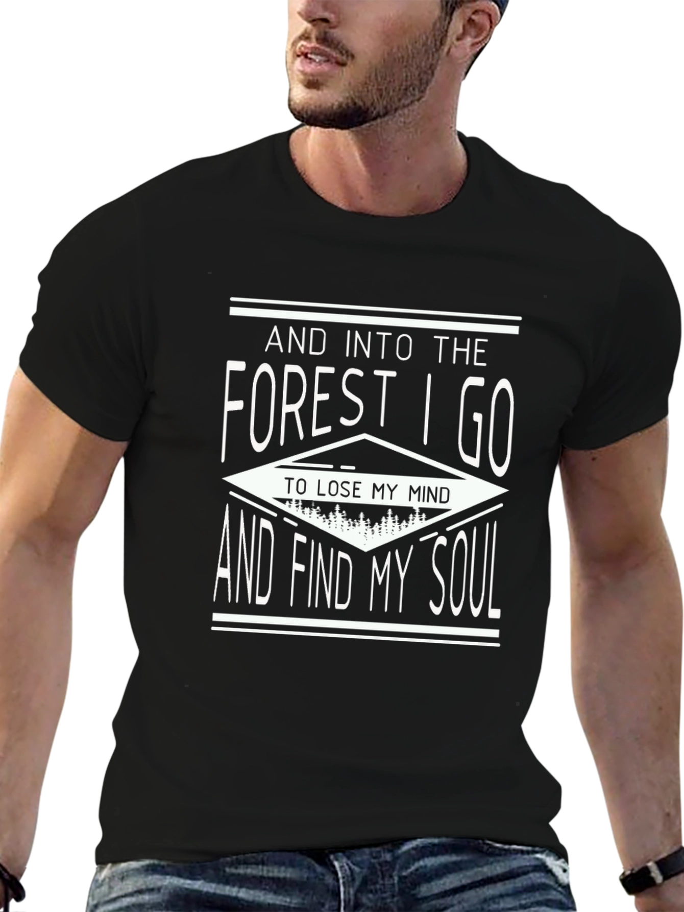 Forest Mind & Soul Black Graphic Tee