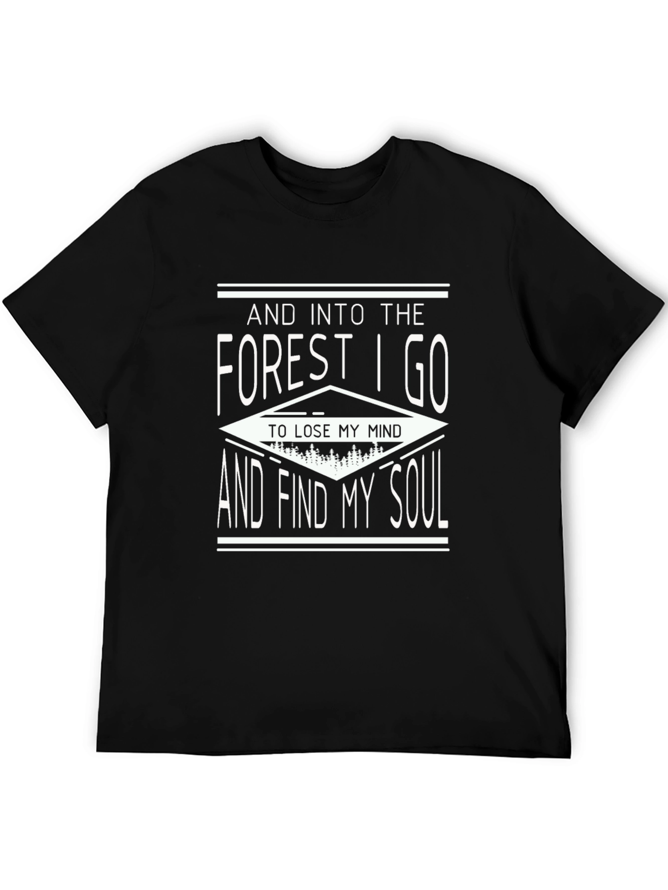 Forest Mind & Soul Black Graphic Tee