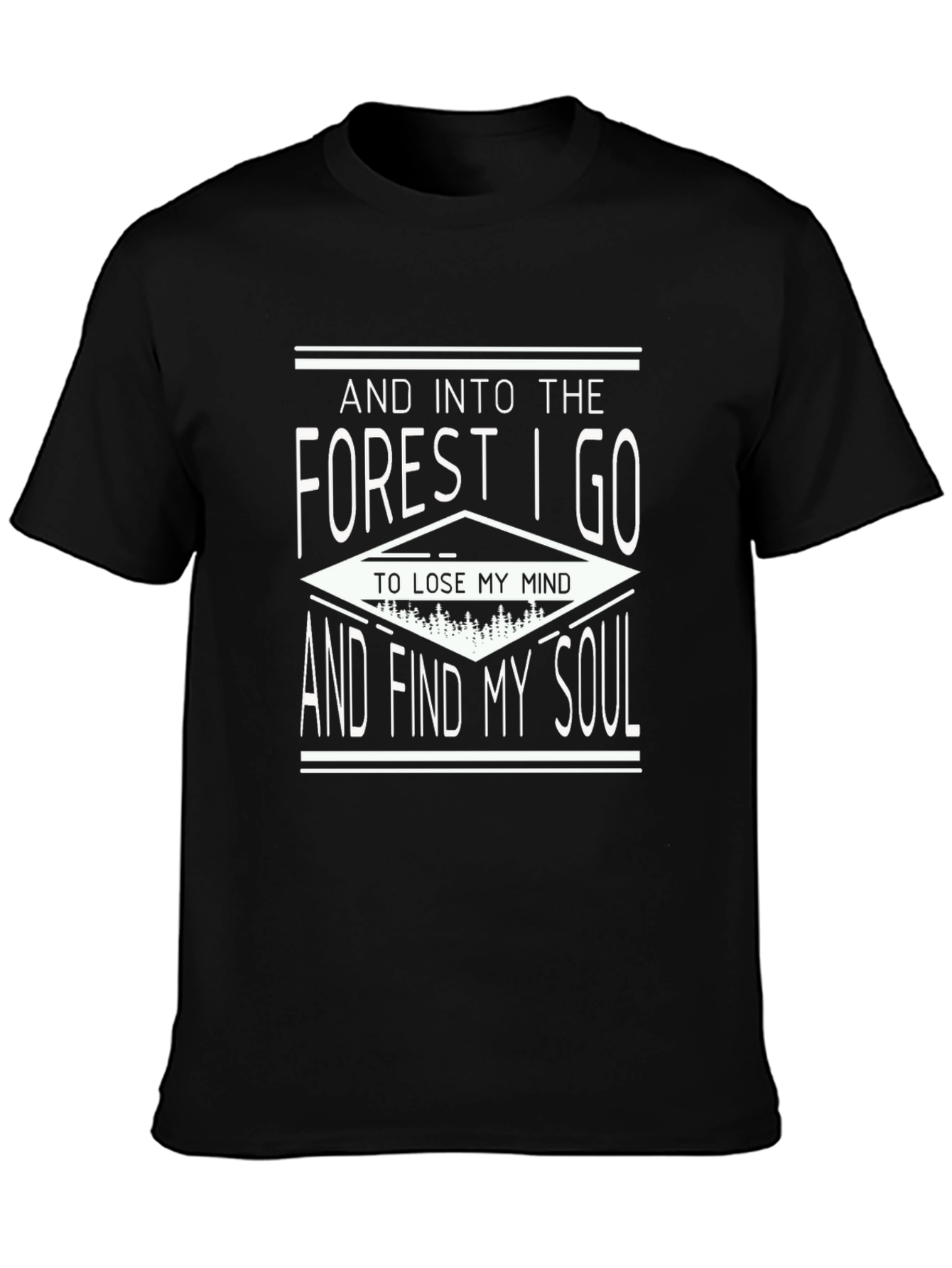 Forest Mind & Soul Black Graphic Tee